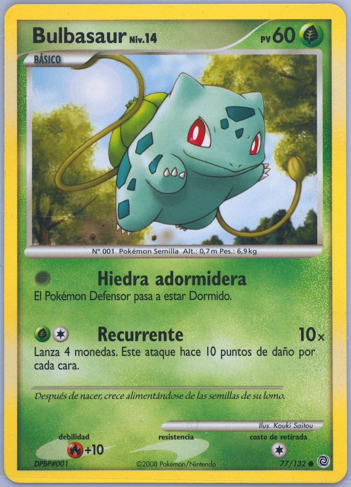 Bulbasaur Spanish (77) 2007 Pokemon Diamond & Pearl Secret Wonders