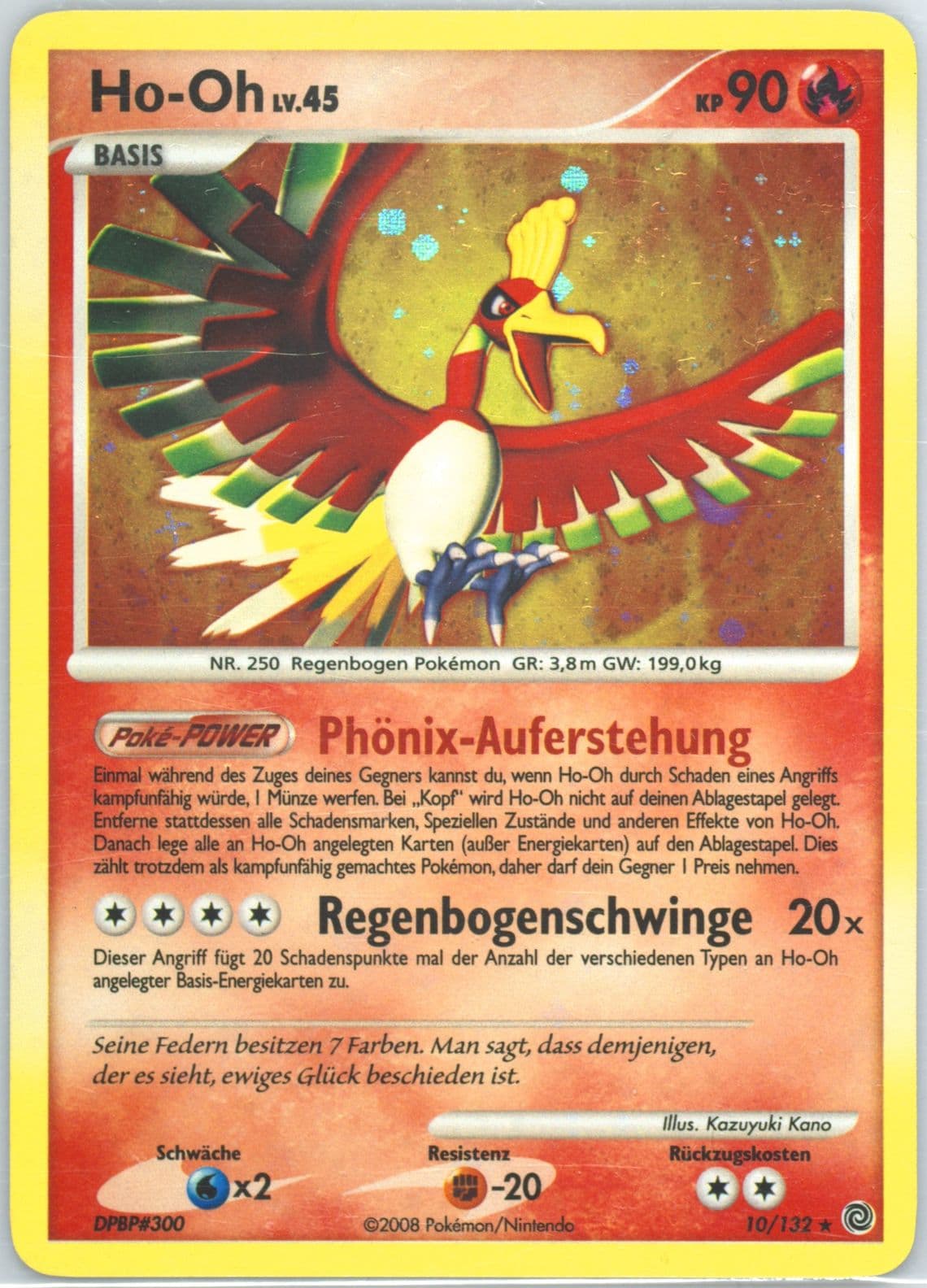 HO-Oh-Holo (10) 2008 Pokemon German Diamond & Pearl Secret Wonders