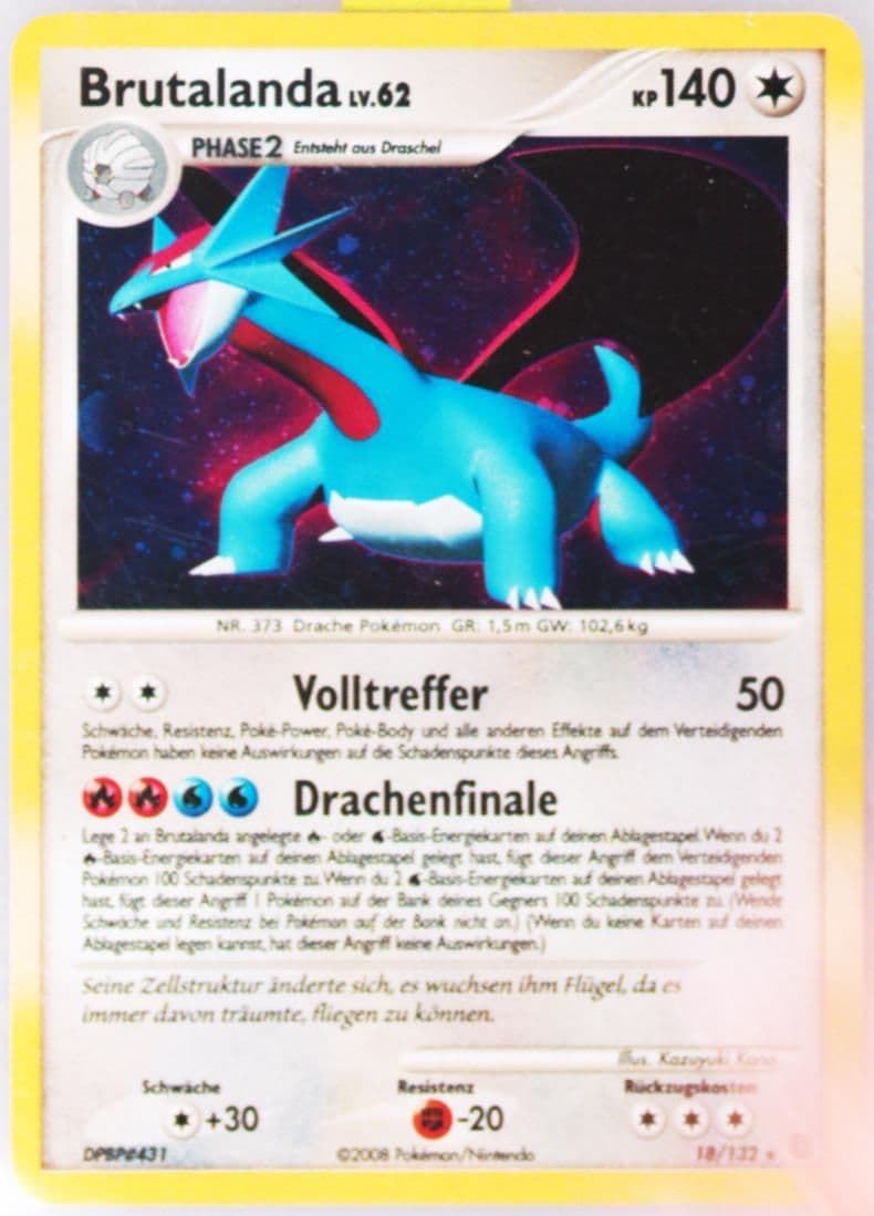 Brutalanda-Holo (18) 2008 Pokemon German Diamond & Pearl Secret Wonders