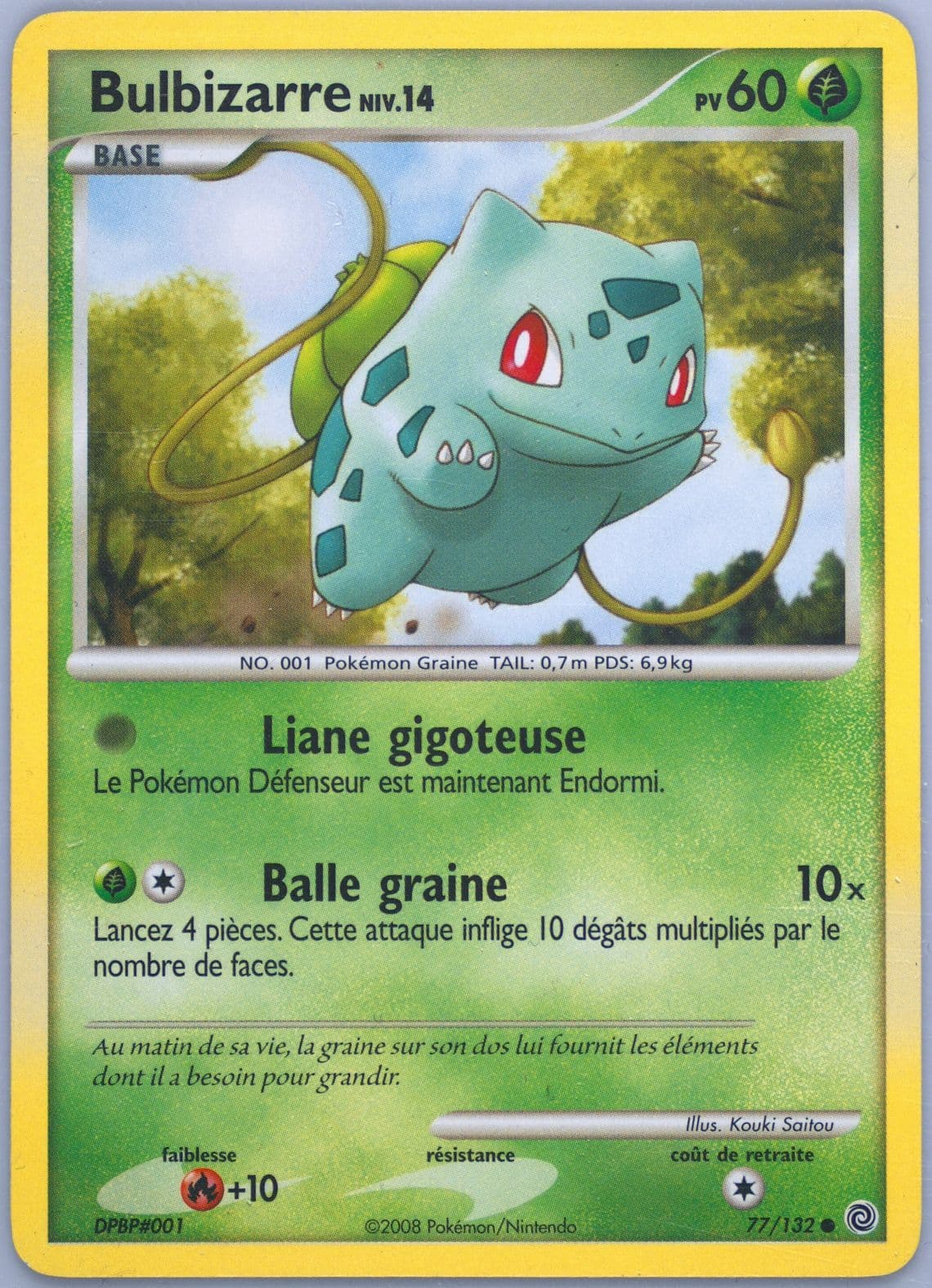 Bulbizarre (77) 2008 Pokemon French Diamond & Pearl Secret Wonders