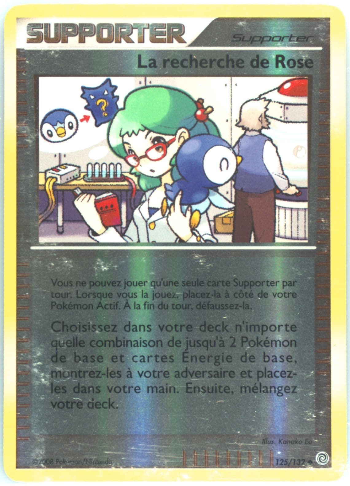 La Recherche de Rose-Reverse Foil (125) 2008 Pokemon French Diamond & Pearl Secret Wonders