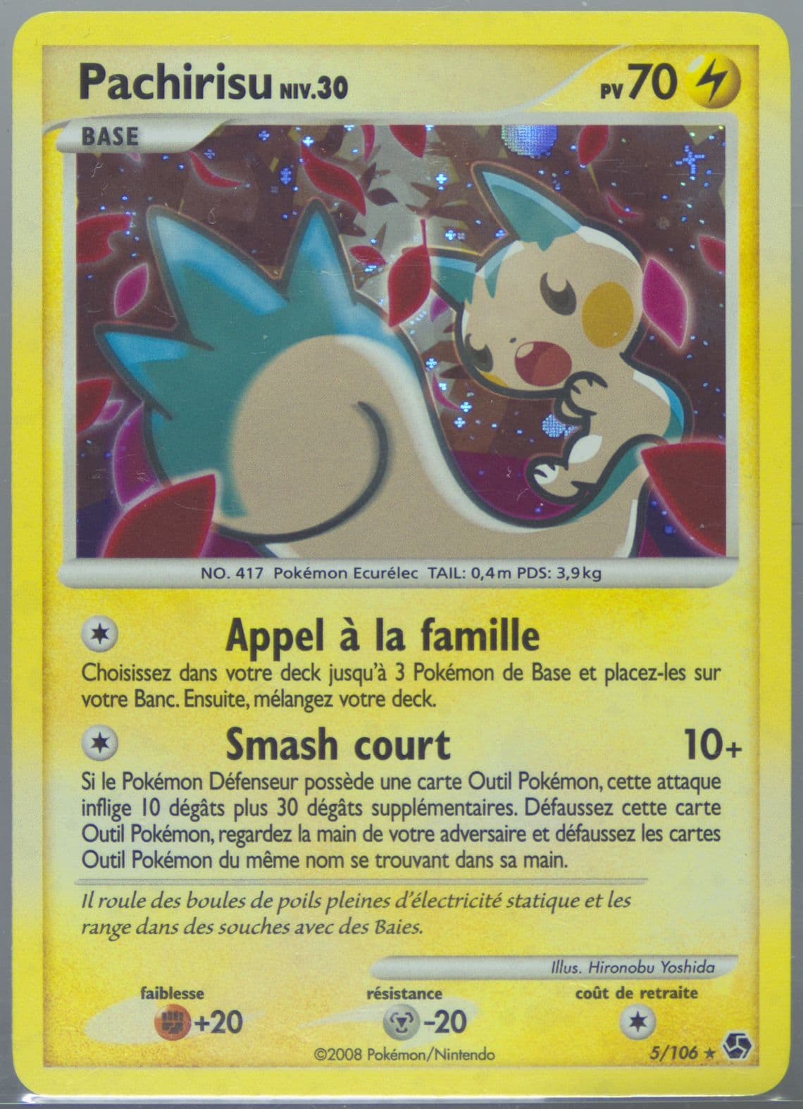 Pachirisu-Holo French (5) 2008 Pokemon Diamond & Pearl Great Encounters