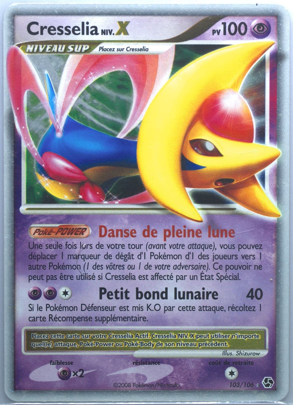 Cresselia Niv.X-Holo French (103) 2008 Pokemon Diamond & Pearl Great Encounters