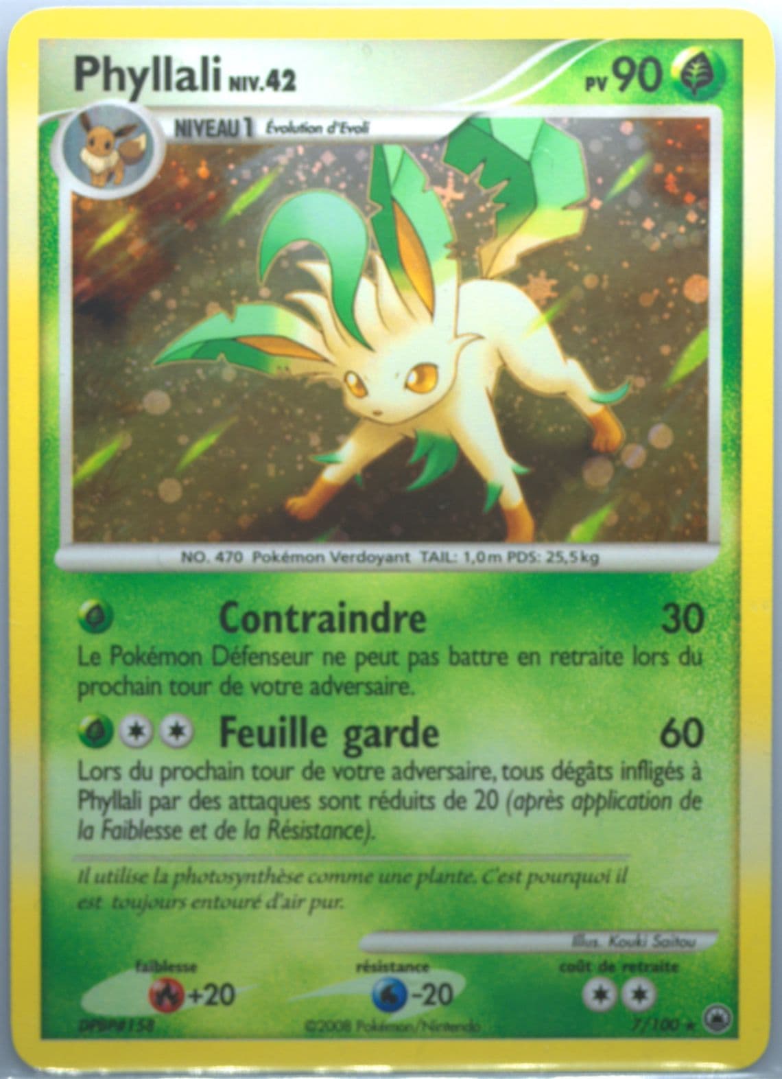 Phyllali-Holo French (7) 2008 Pokemon Diamond & Pearl Majestic Dawn