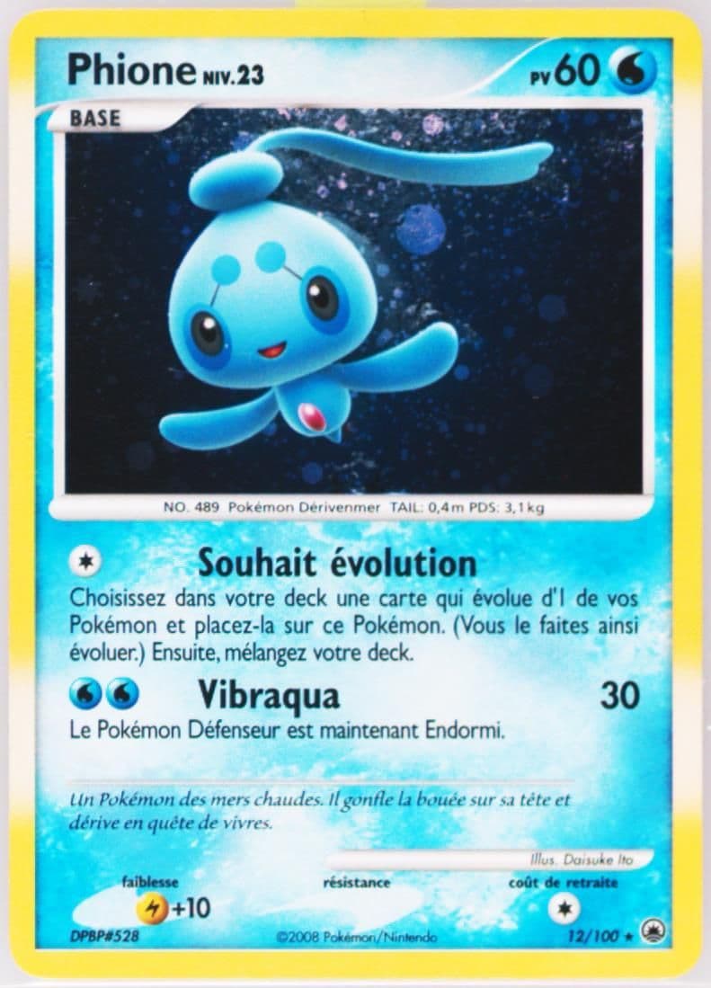 Phione-Holo French (12) 2008 Pokemon Diamond & Pearl Majestic Dawn