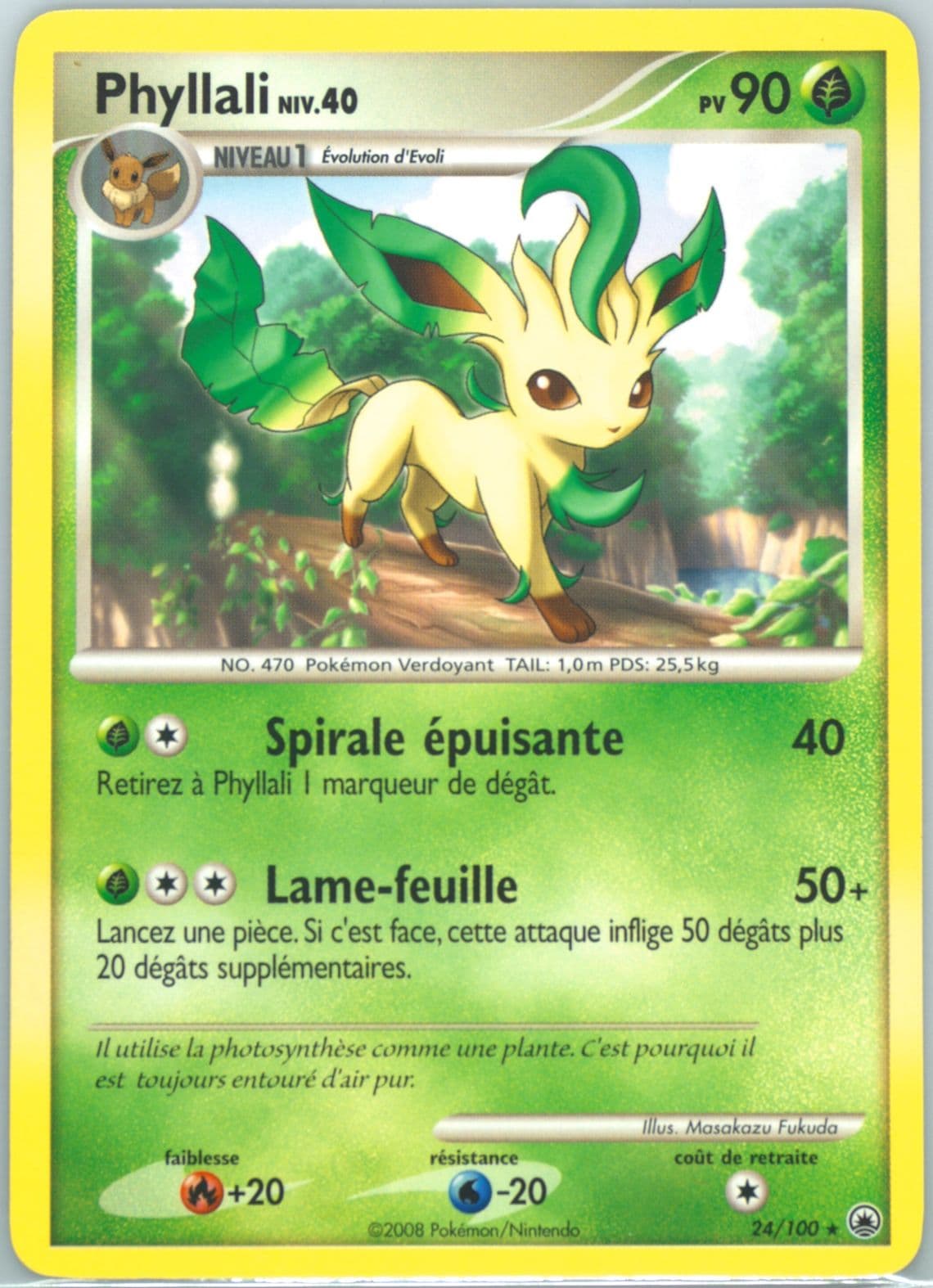 Phyllali-Holo Cosmos-French (24) 2008 Pokemon Diamond & Pearl Majestic Dawn