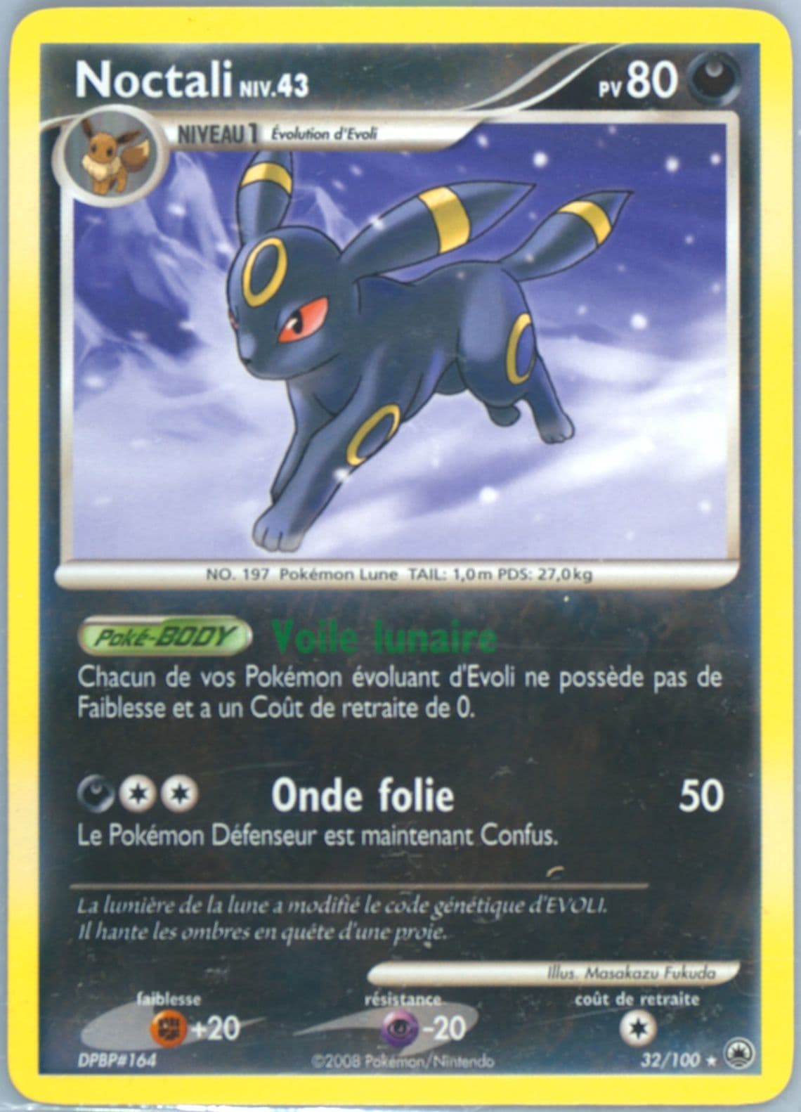 Noctali French (32) 2008 Pokemon Diamond & Pearl Majestic Dawn
