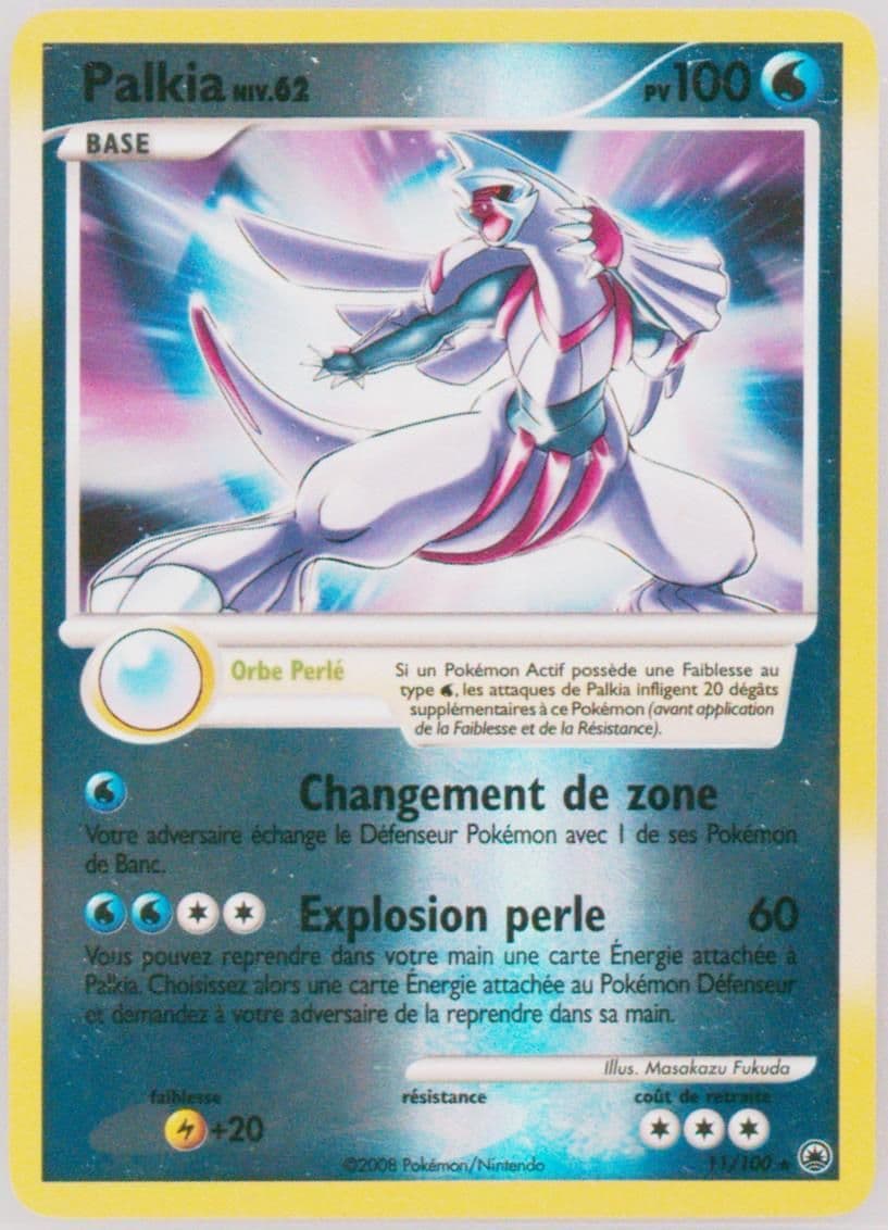 Palkia-Reverse Foil French (11) 2008 Pokemon Diamond & Pearl Majestic Dawn
