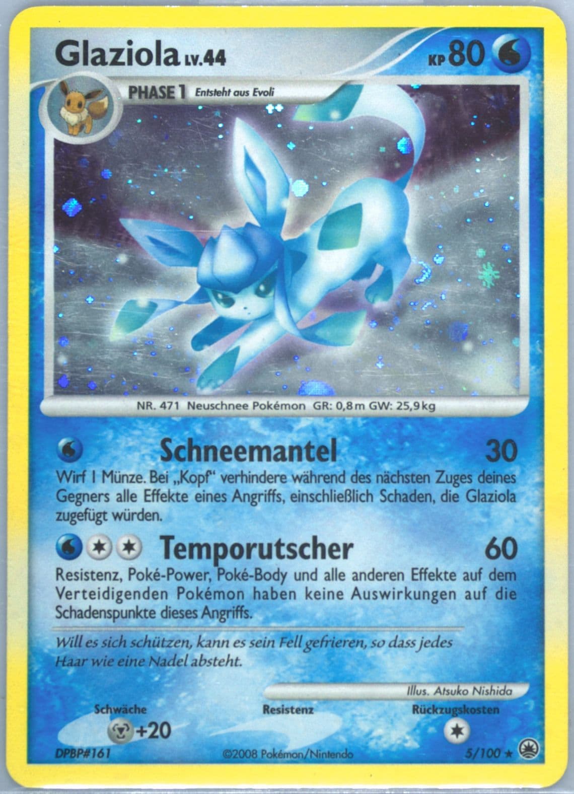 Glaziola-Holo German (5) 2008 Pokemon Diamond & Pearl Majestic Dawn