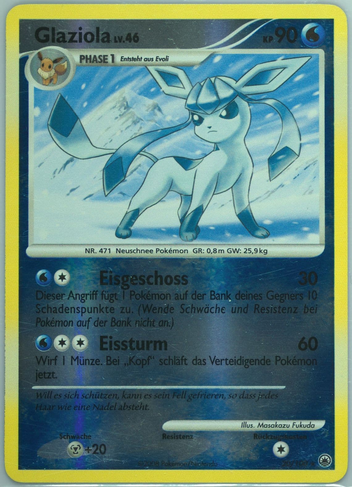 Glaziola-Reverse Foil German (20) 2008 Pokemon Diamond & Pearl Majestic Dawn