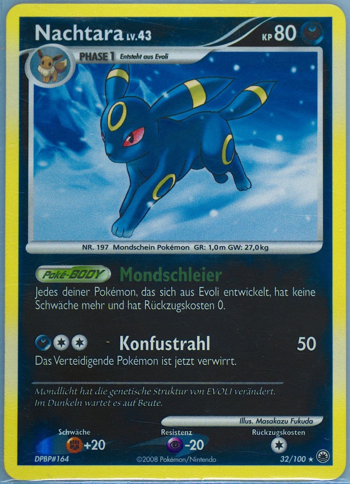 Nachtara-Reverse Foil German (32) 2008 Pokemon Diamond & Pearl Majestic Dawn