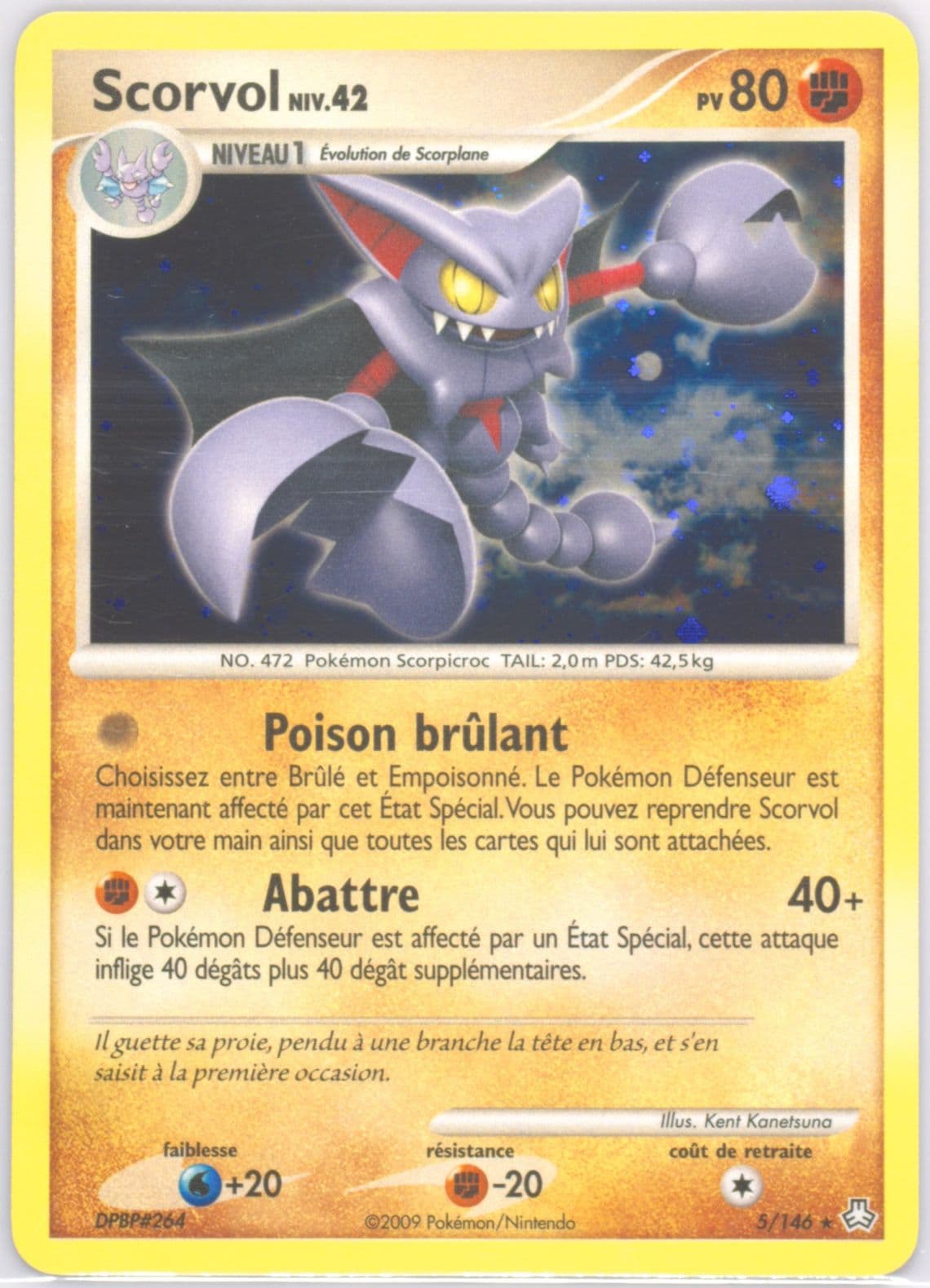 Scorvol-Holo (5) 2009 Pokemon French Diamond & Pearl Legends Awakened