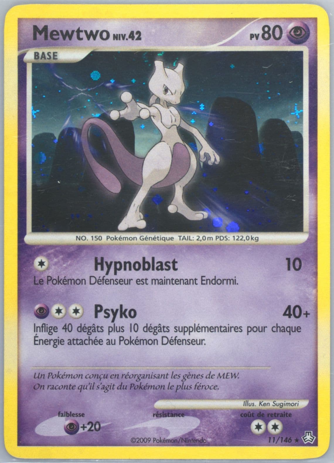 Mewtwo-Holo (11) 2009 Pokemon French Diamond & Pearl Legends Awakened