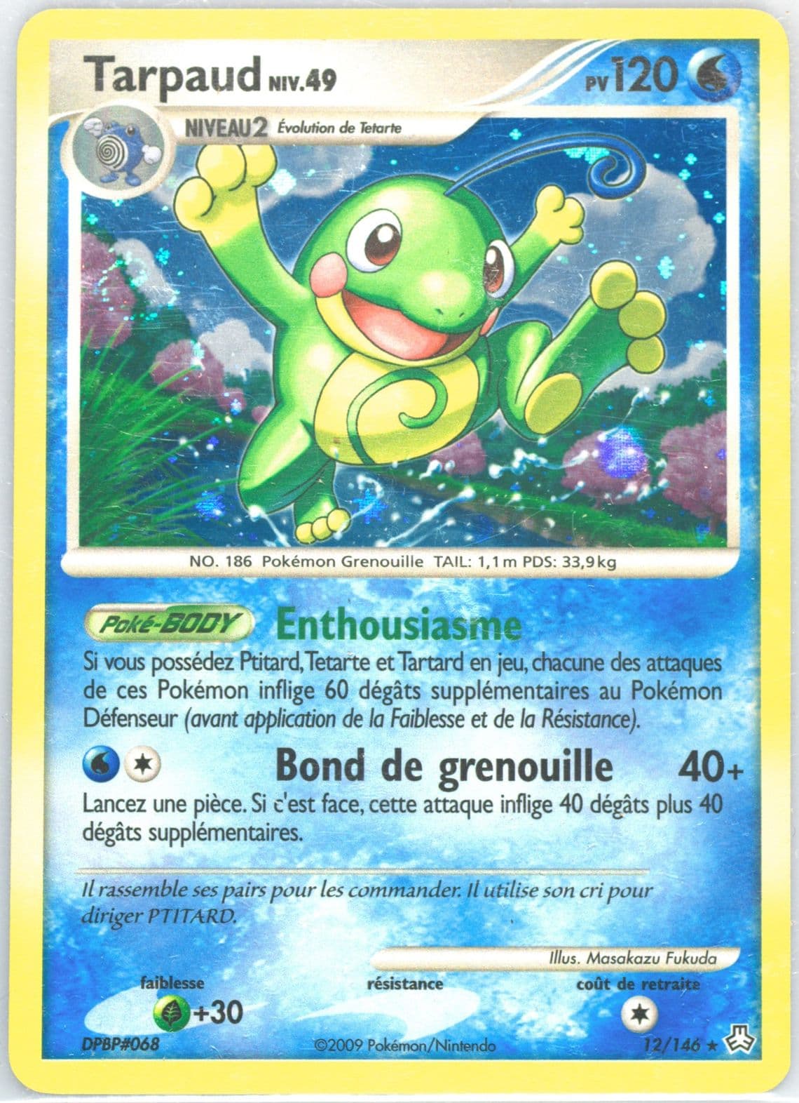 Tarpaud-Holo (12) 2009 Pokemon French Diamond & Pearl Legends Awakened