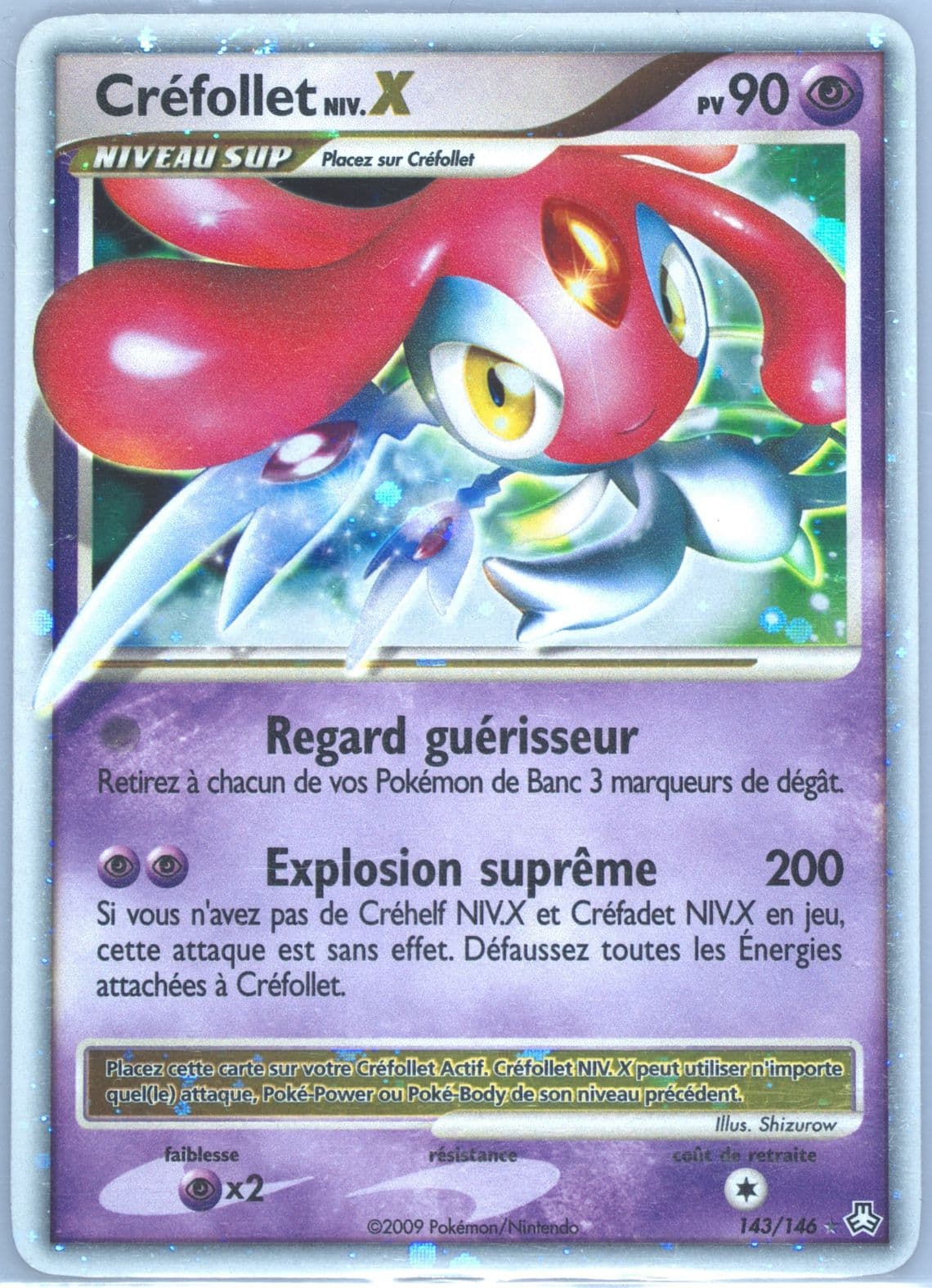Crefollet Niv.X-Holo (143) 2009 Pokemon French Diamond & Pearl Legends Awakened