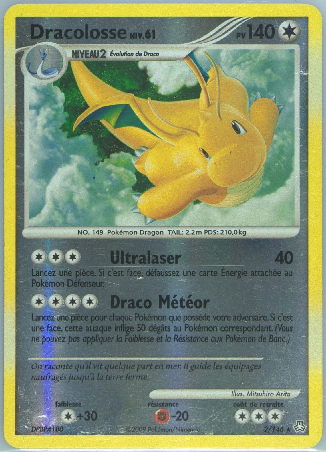 Dracolosse-Reverse Foil (2) 2009 Pokemon French Diamond & Pearl Legends Awakened