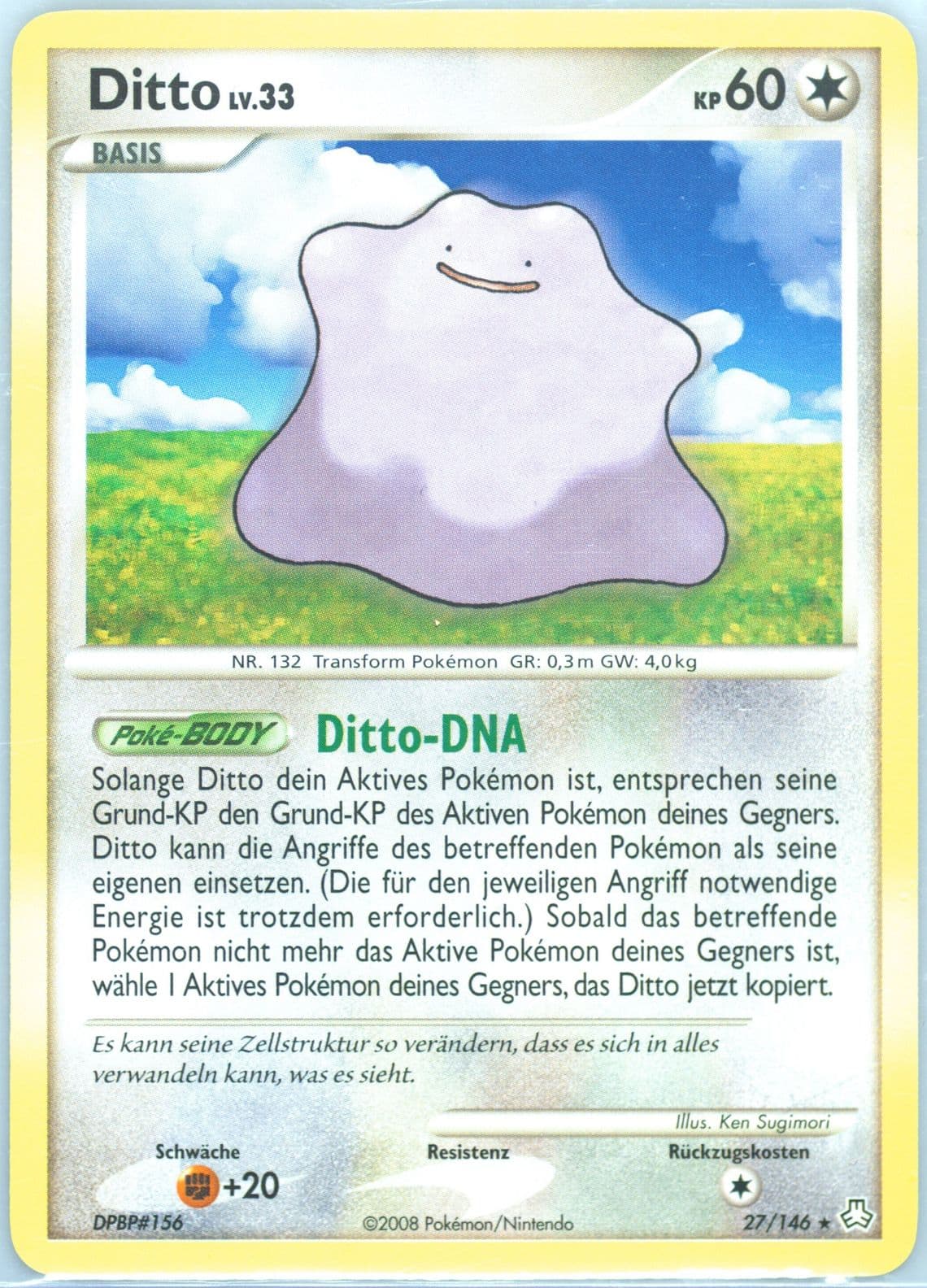 Ditto German (27) 2008 Pokemon Diamond & Pearl Legends Awakened