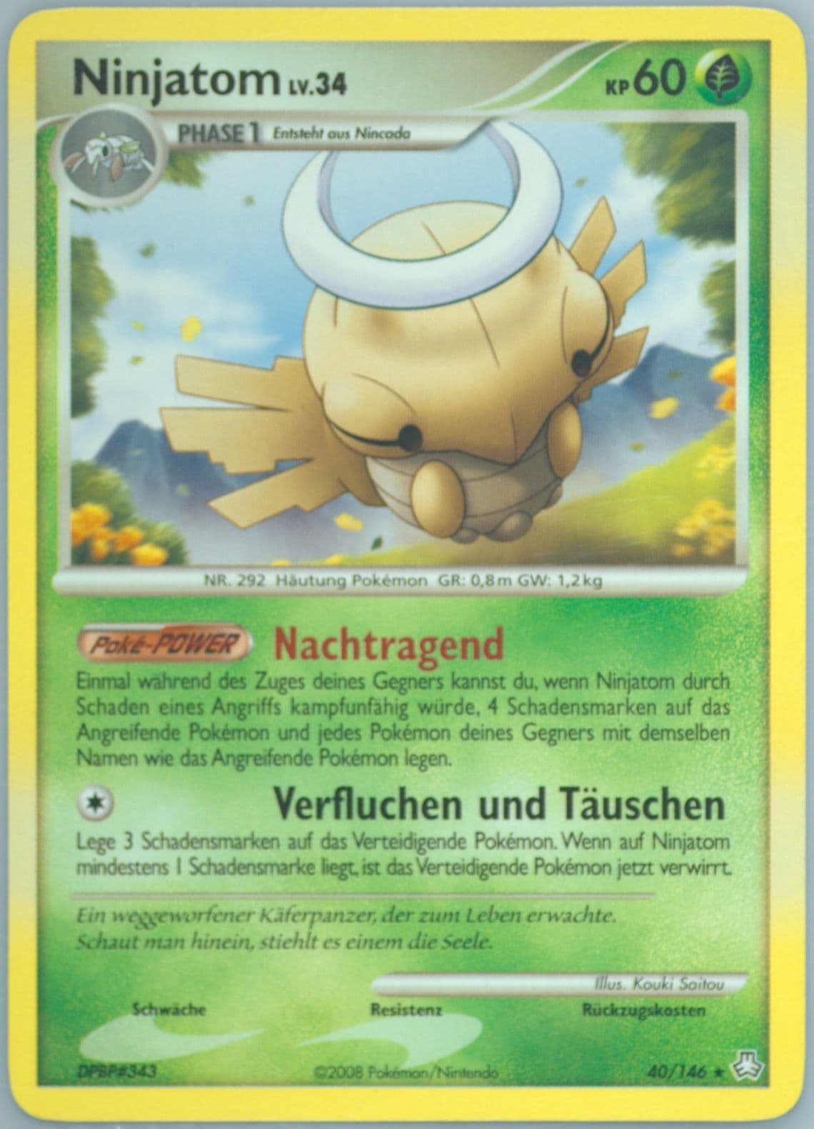 Ninjatom German (40) 2008 Pokemon Diamond & Pearl Legends Awakened