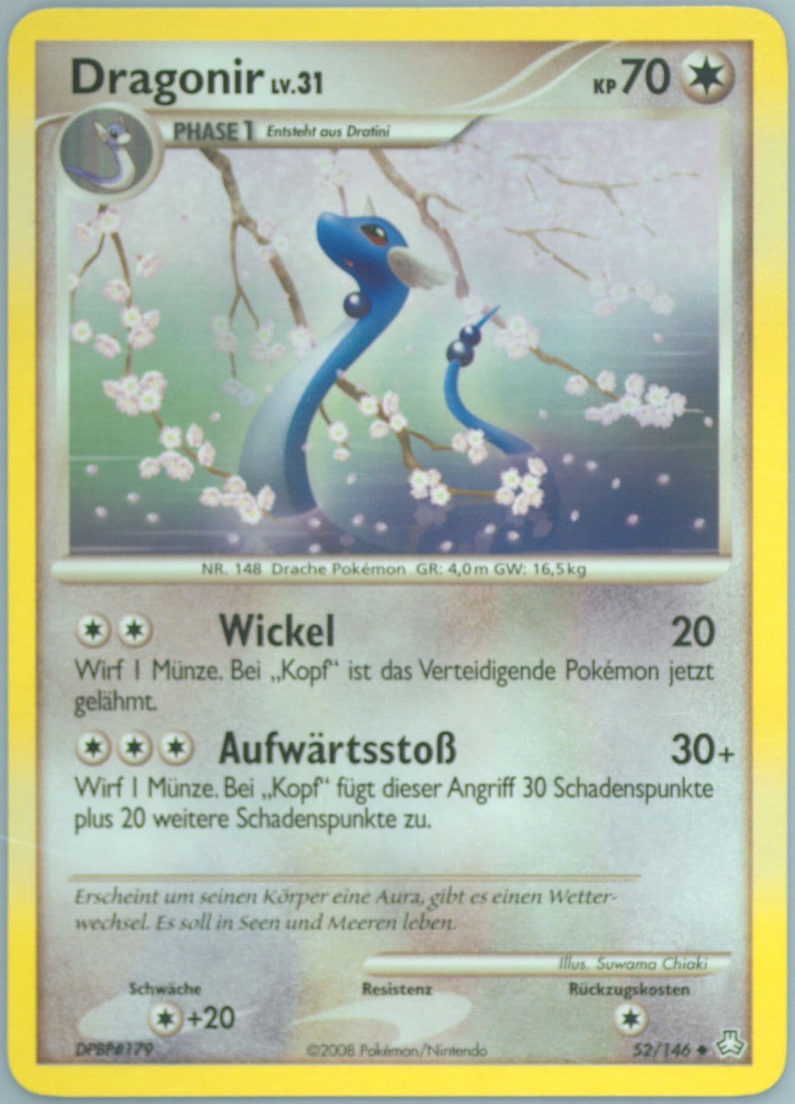 Dragonir German (52) 2008 Pokemon Diamond & Pearl Legends Awakened
