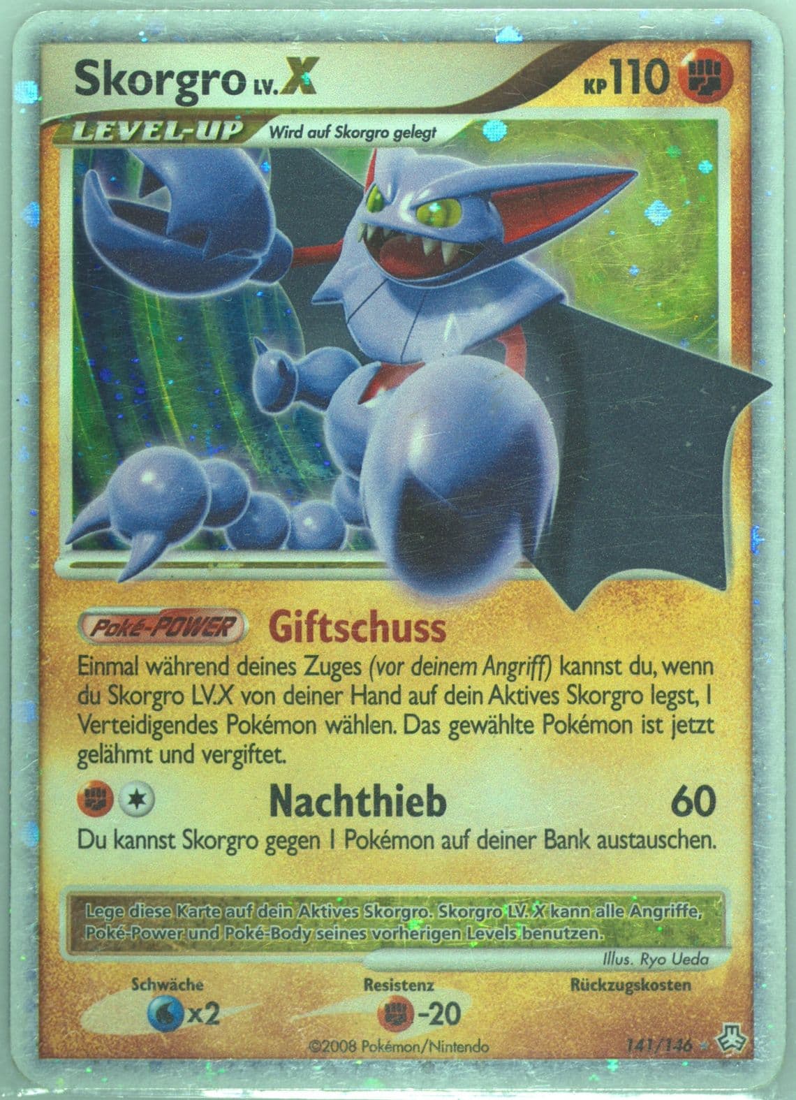 Skorgro LV. X-Holo German (141) 2008 Pokemon Diamond & Pearl Legends Awakened