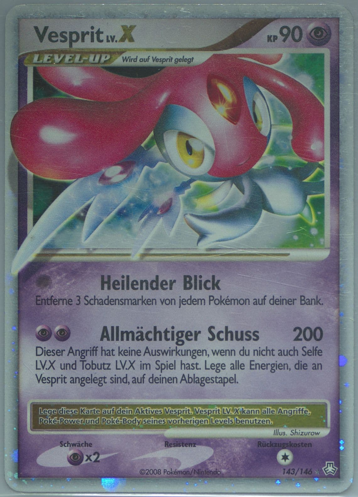 Vesprit LV. X-Holo German (143) 2008 Pokemon Diamond & Pearl Legends Awakened