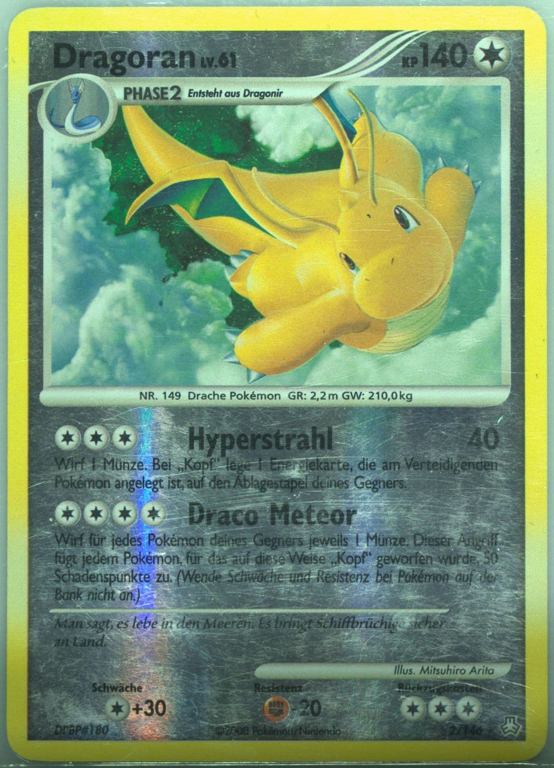 Dragoran-Reverse Foil German (2) 2008 Pokemon Diamond & Pearl Legends Awakened