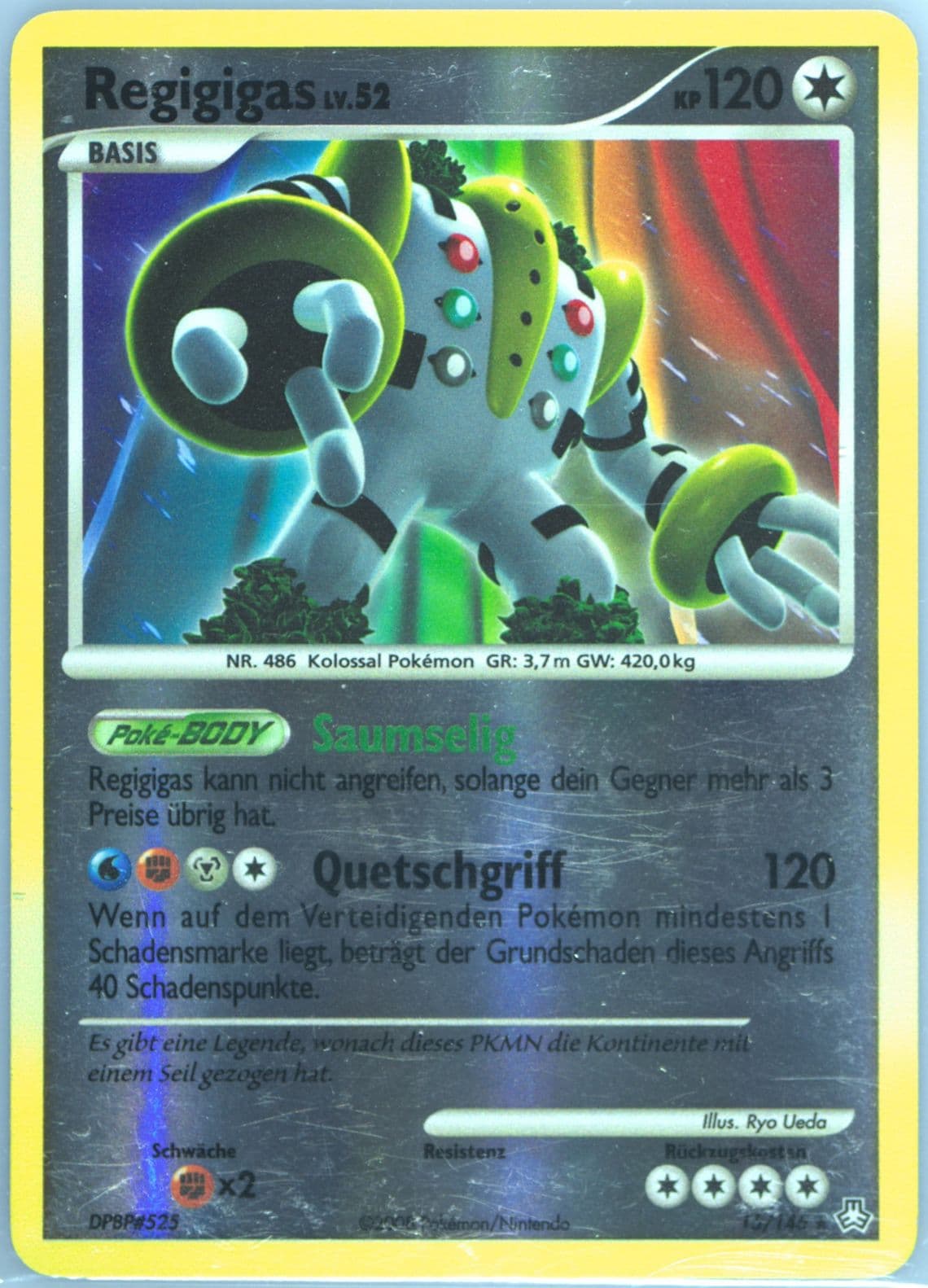 Regigigas-Reverse Foil German (15) 2008 Pokemon Diamond & Pearl Legends Awakened