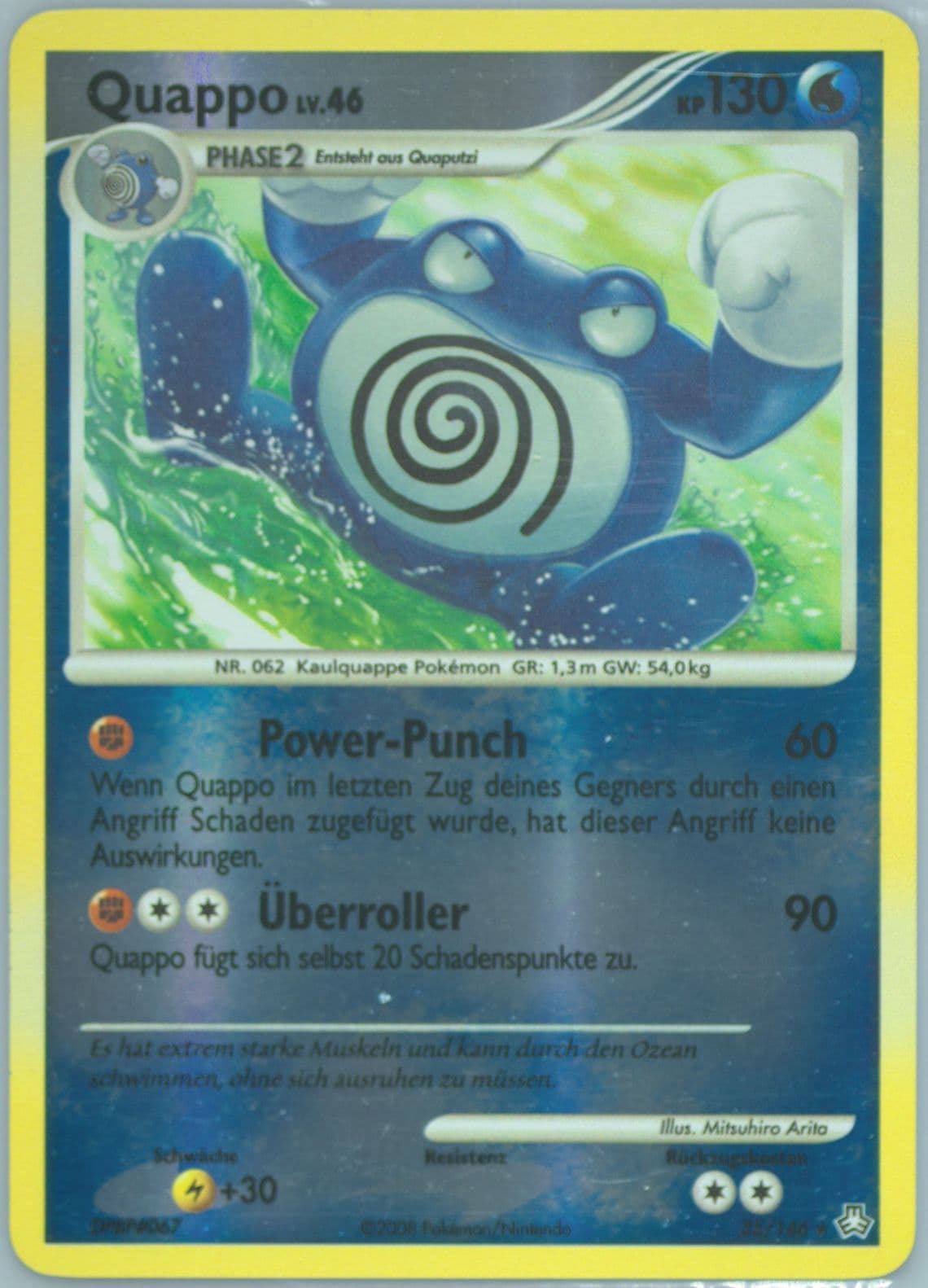 Quappo-Reverse Foil German (35) 2008 Pokemon Diamond & Pearl Legends Awakened