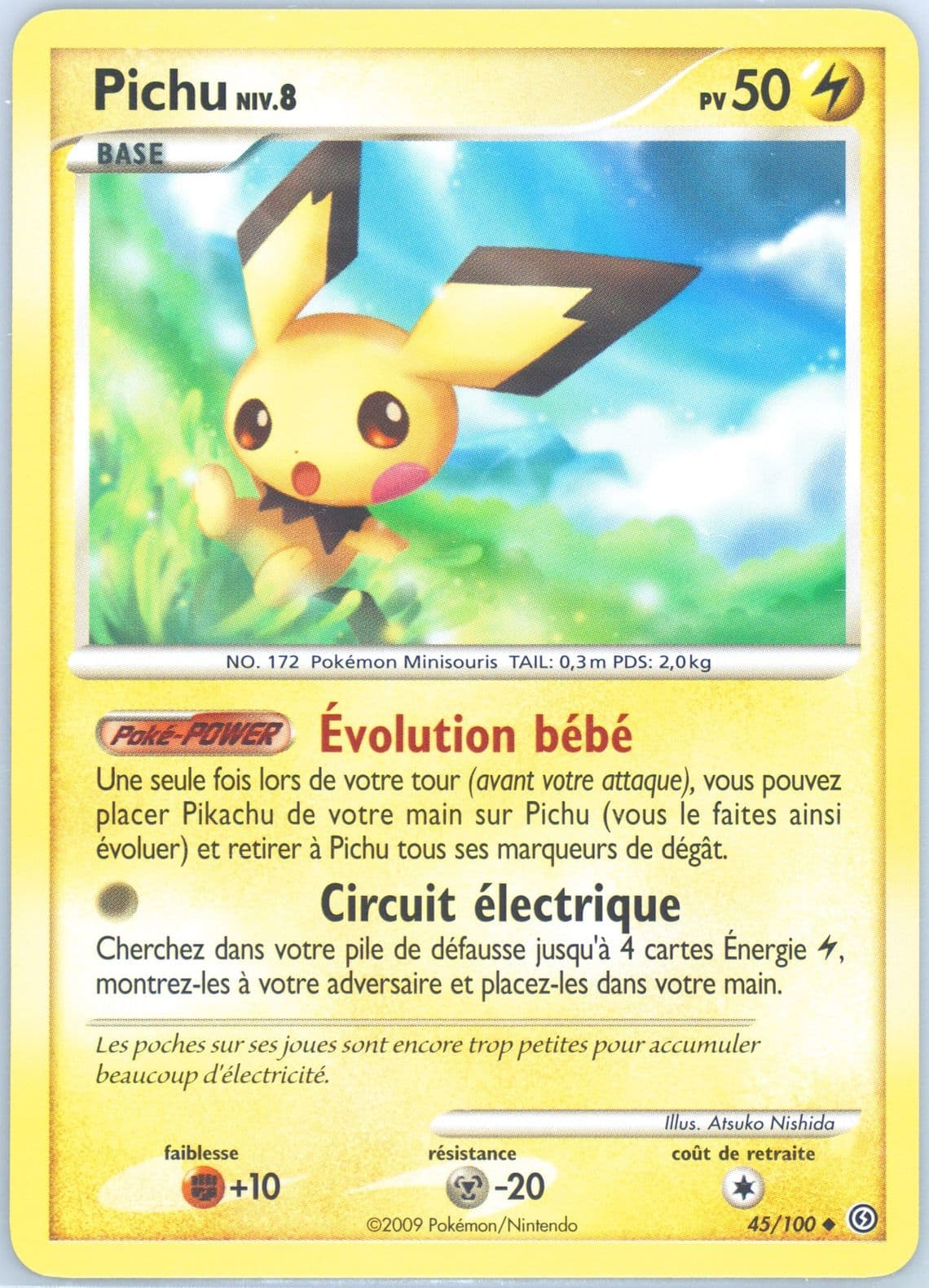 Pichu (45) 2009 Pokemon French Diamond & Pearl Stormfront
