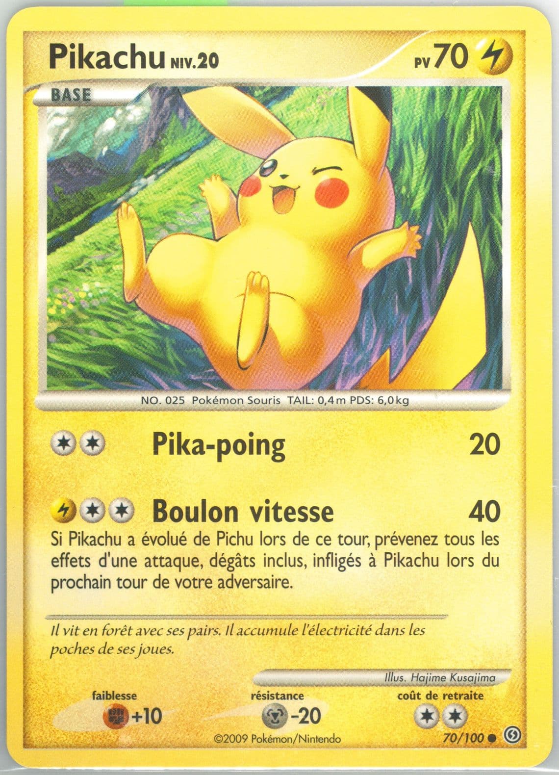 Pikachu (70) 2009 Pokemon French Diamond & Pearl Stormfront