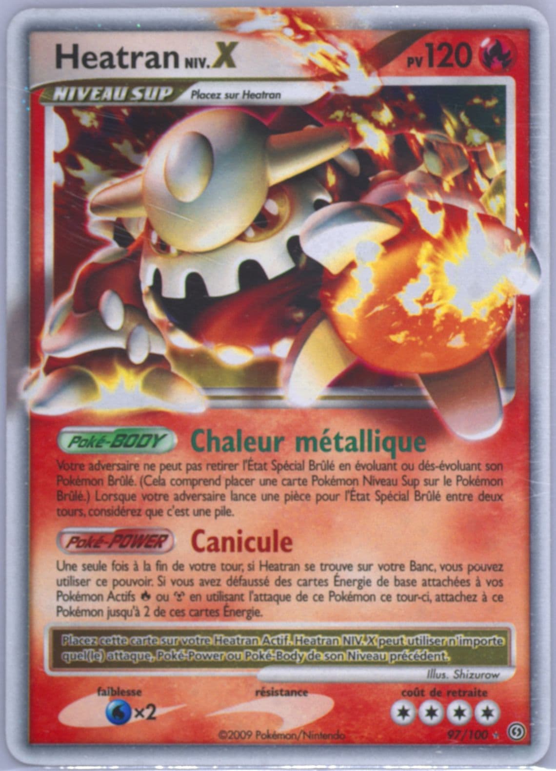 Heatran Niv.X-Holo (97) 2009 Pokemon French Diamond & Pearl Stormfront