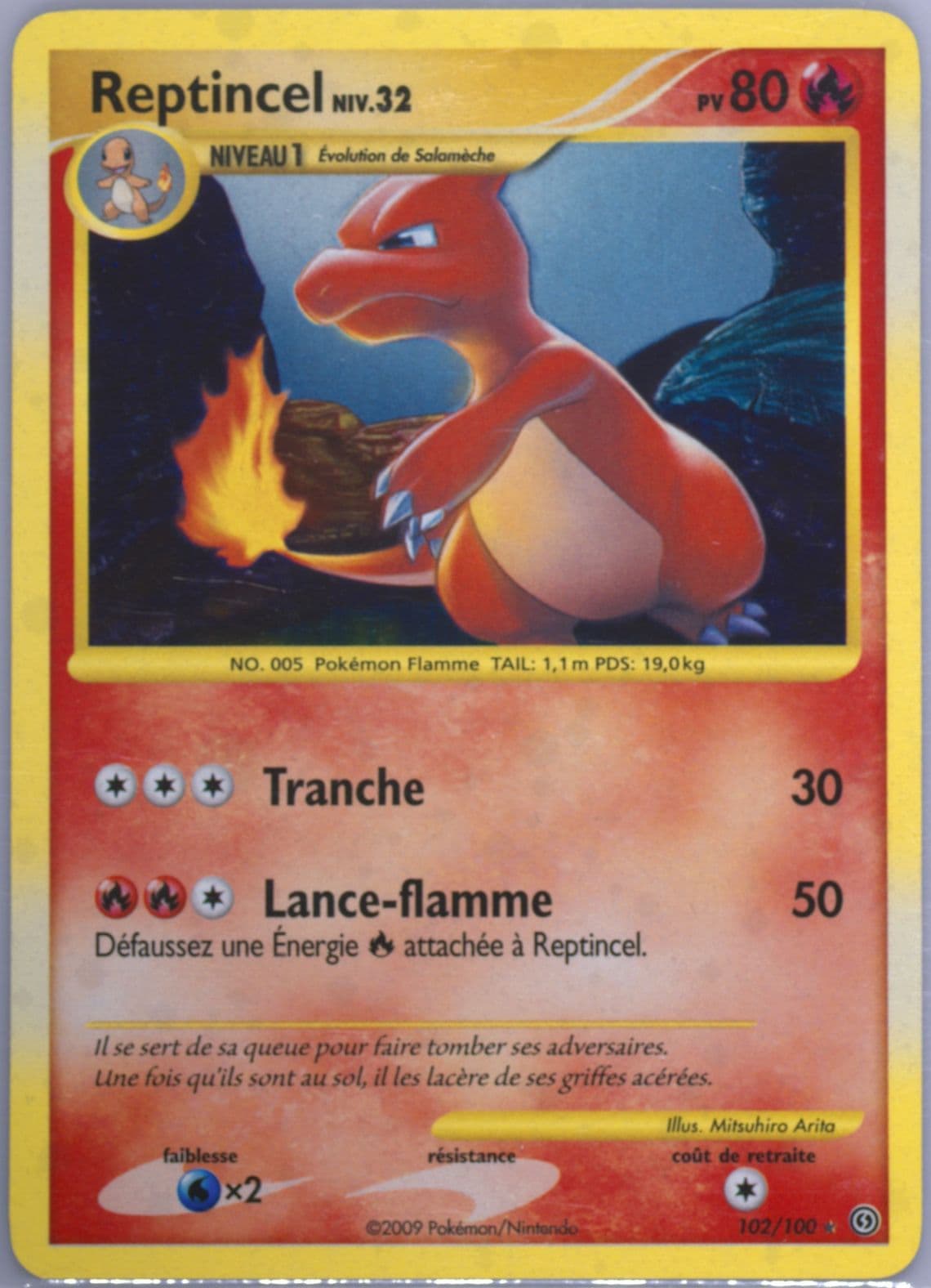 Reptincel-Holo (102) 2009 Pokemon French Diamond & Pearl Stormfront