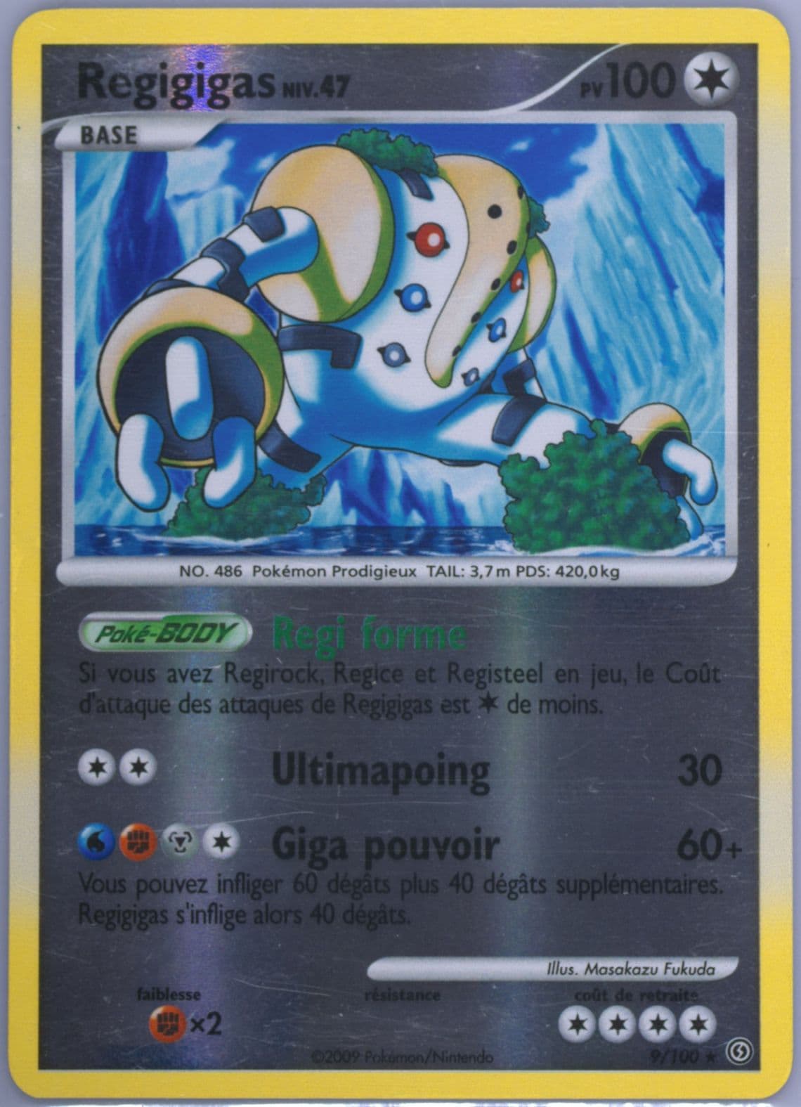 Regigigas-Reverse Foil (9) 2009 Pokemon French Diamond & Pearl Stormfront