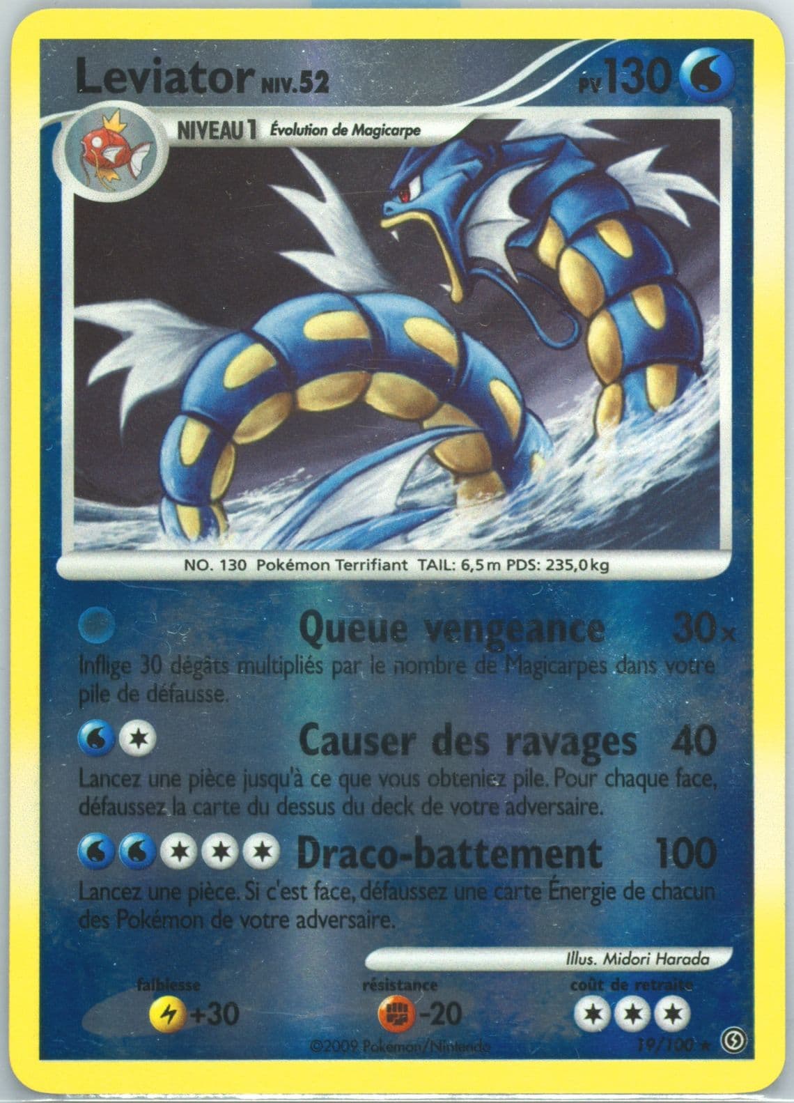Leviator-Reverse Foil (19) 2009 Pokemon French Diamond & Pearl Stormfront