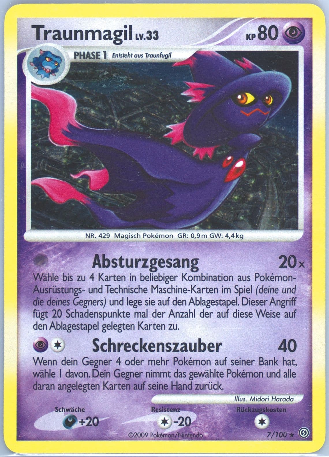 Traunmagil-Holo (7) 2009 Pokemon German Diamond & Pearl Stormfront