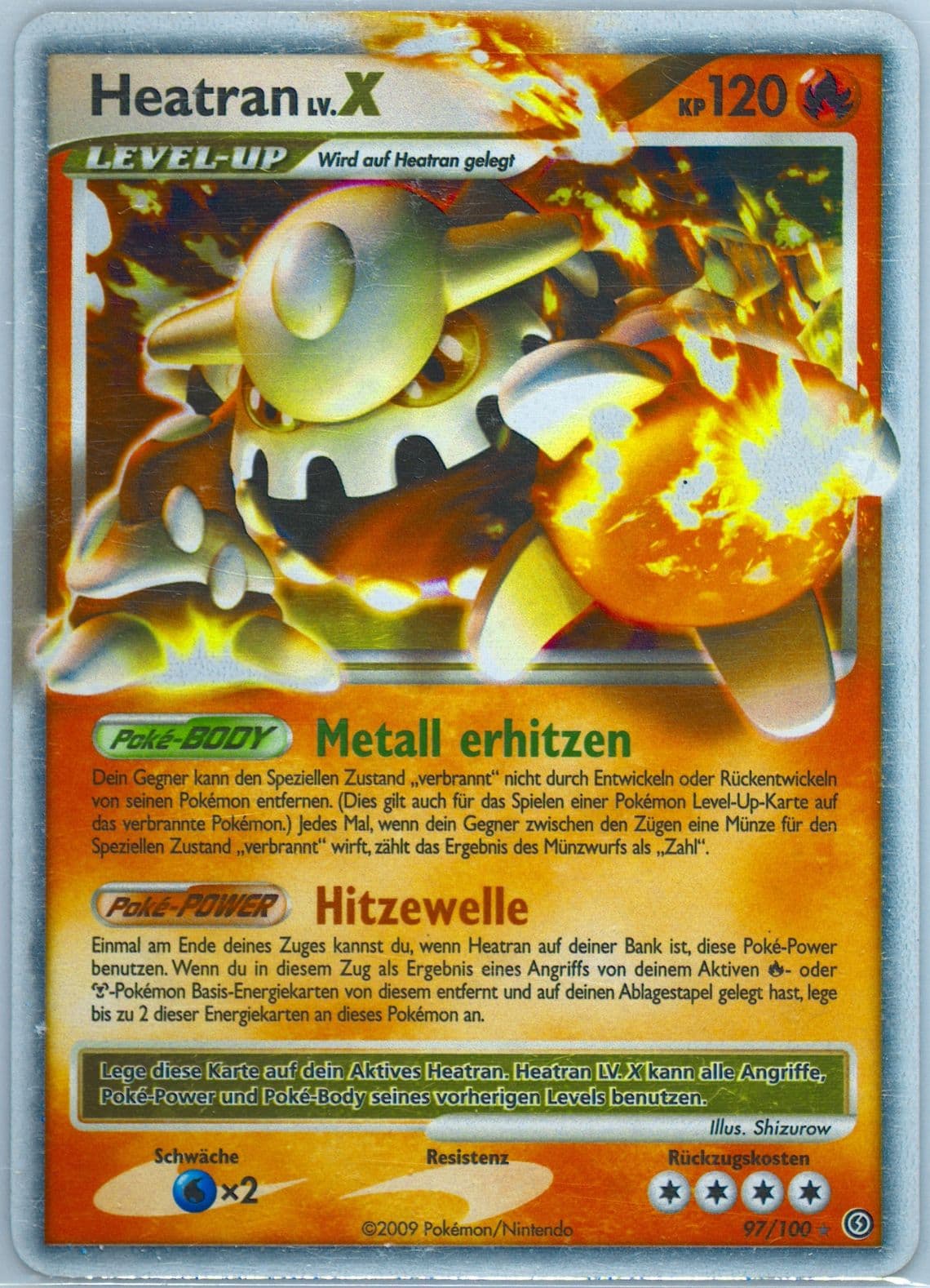Heatran LV. X-Holo (97) 2009 Pokemon German Diamond & Pearl Stormfront