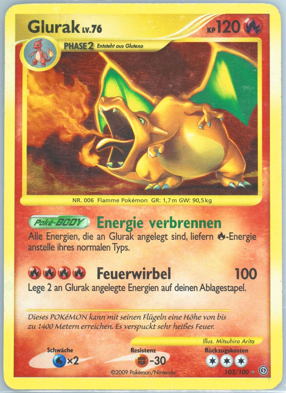 Glurak-Holo (103) 2009 Pokemon German Diamond & Pearl Stormfront