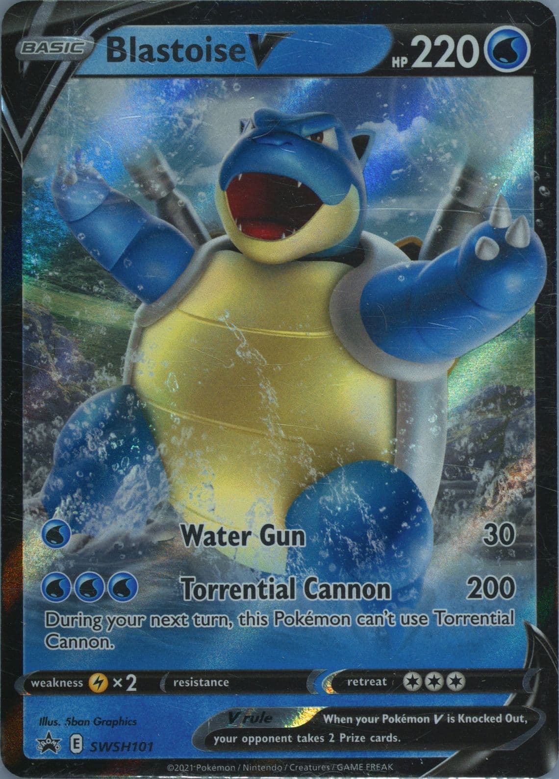 Blastoise V Blastoise V Battle Deck (101) 2021 Pokemon Swsh Black Star Promo