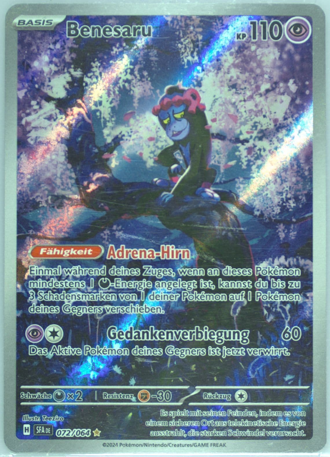 Munkidori Illustration Rare (072) 2024 Pokemon German Sfa de-Shrouded Fable