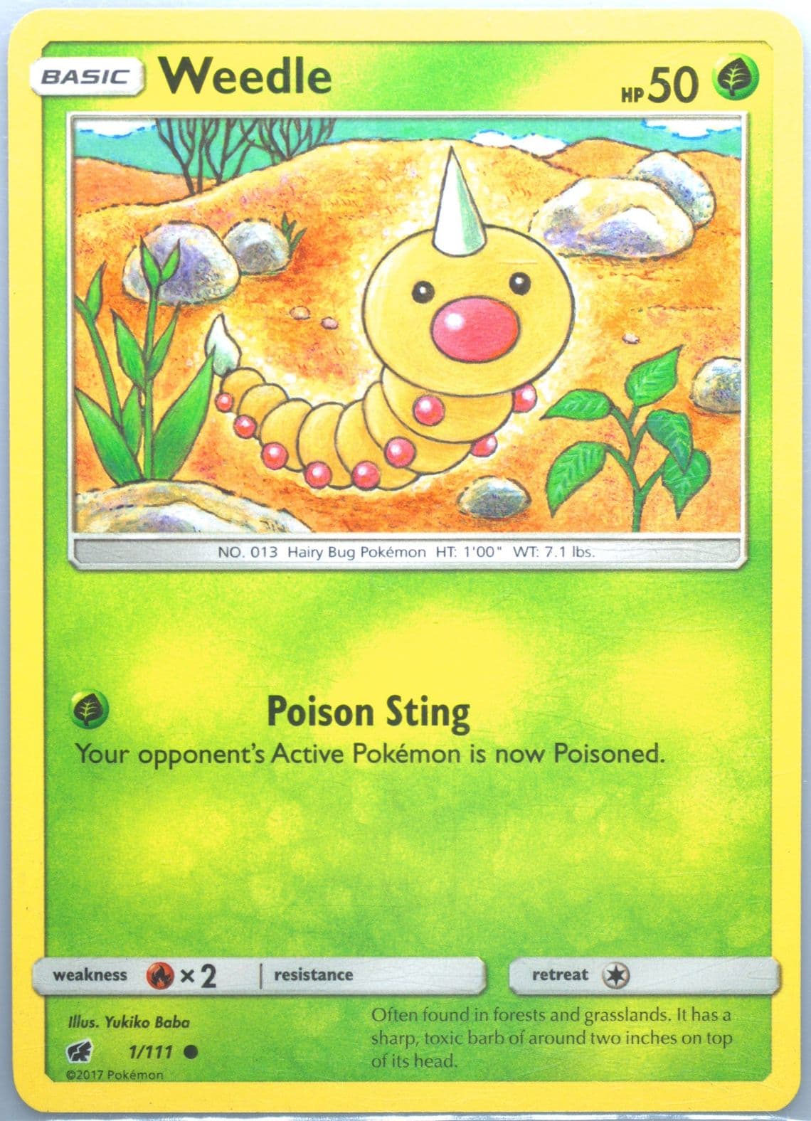 Weedle (1) 2017 Pokemon Sun & Moon Crimson Invasion