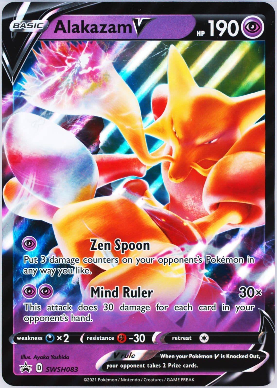 Alakazam V Alakazam V Box-Jumbo (083) 2021 Pokemon Swsh Black Star Promo