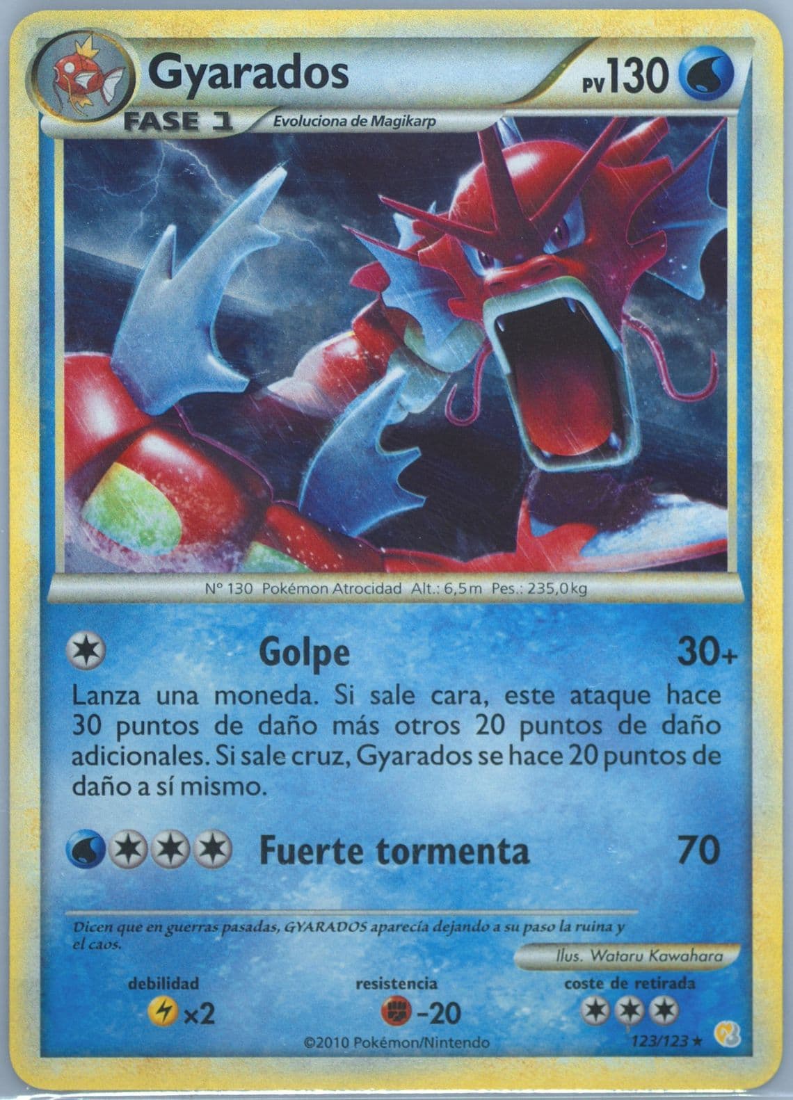Gyarados-Holo Spanish (123) 2010 Pokemon Heartgold & Soulsilver