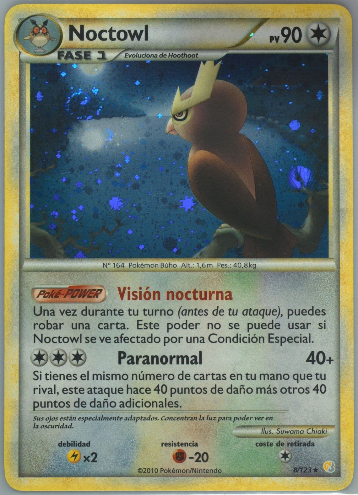 Noctowl-Holo Spanish (8) 2010 Pokemon Heartgold & Soulsilver