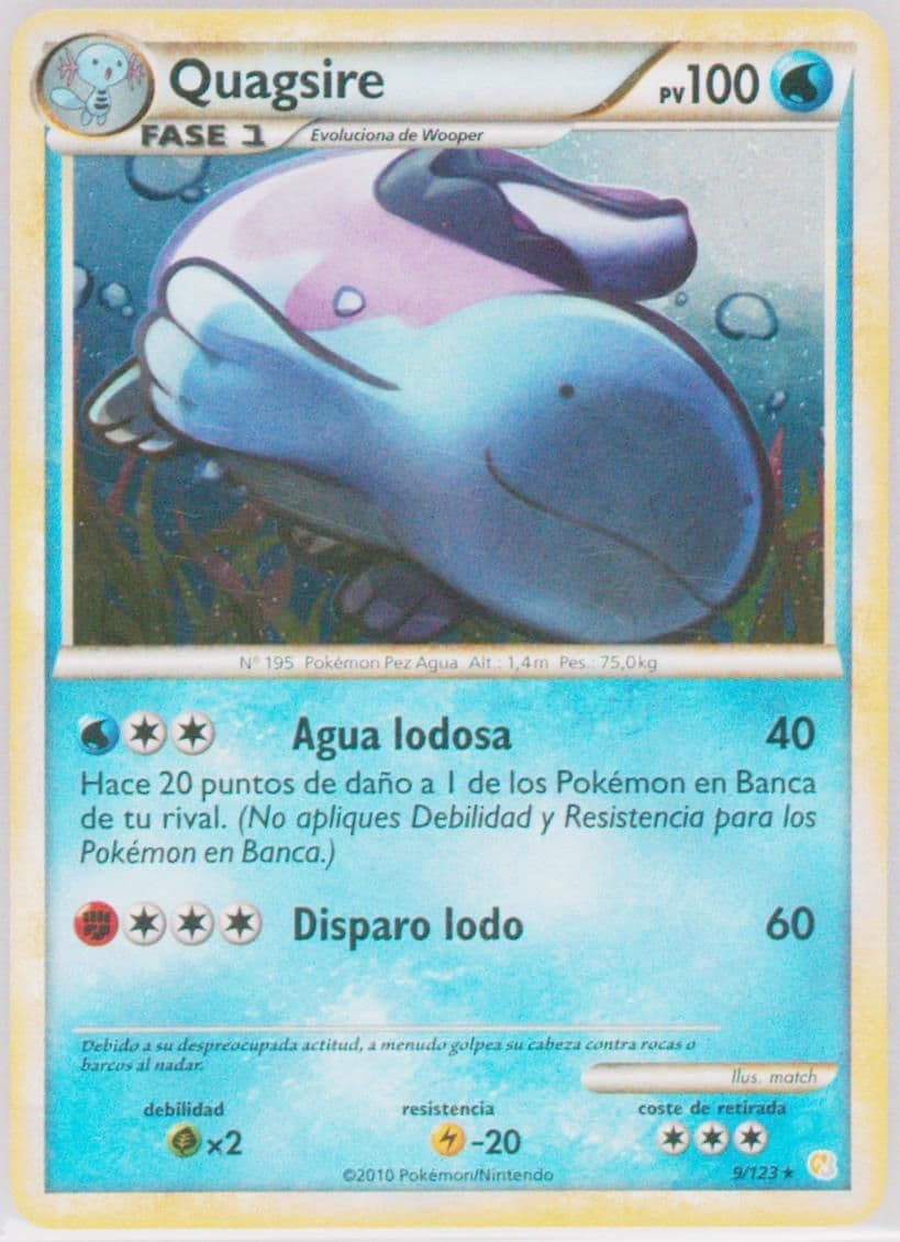 Quagsire-Holo Spanish (9) 2010 Pokemon Heartgold & Soulsilver