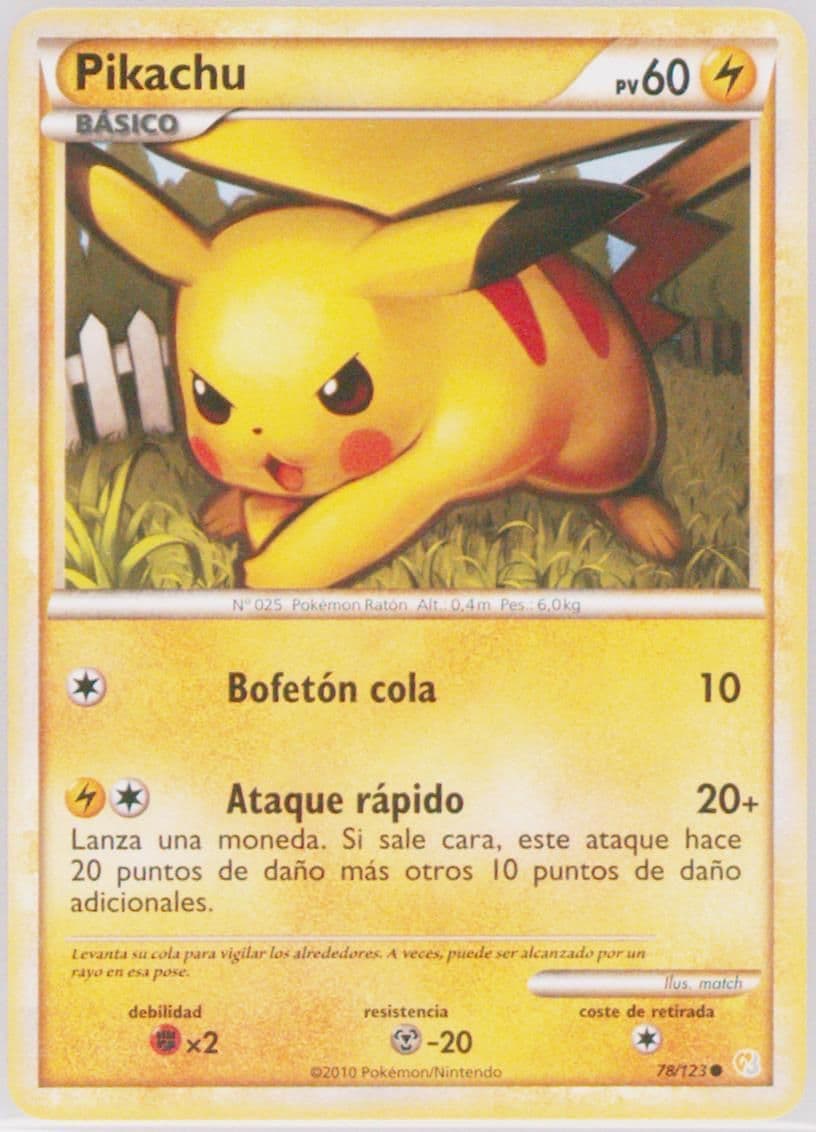Pikachu Spanish (78) 2010 Pokemon Heartgold & Soulsilver