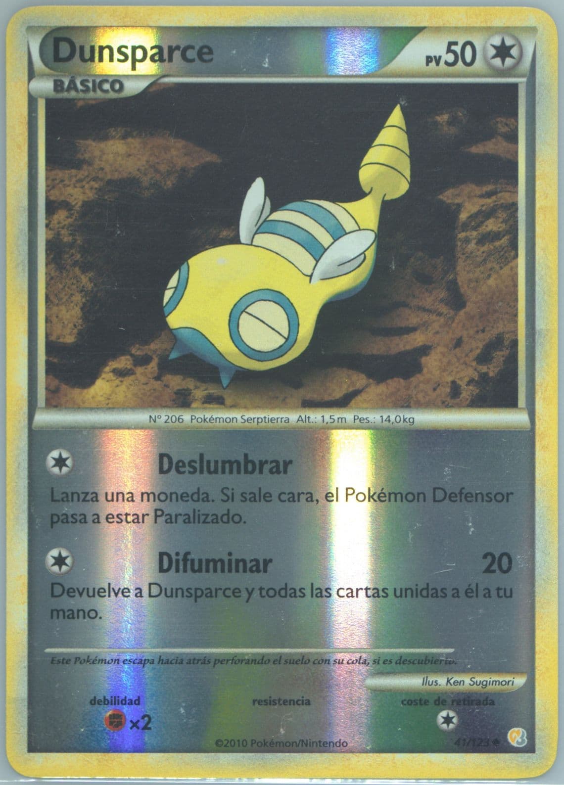 Dunsparce-Reverse Foil Spanish (41) 2010 Pokemon Heartgold & Soulsilver