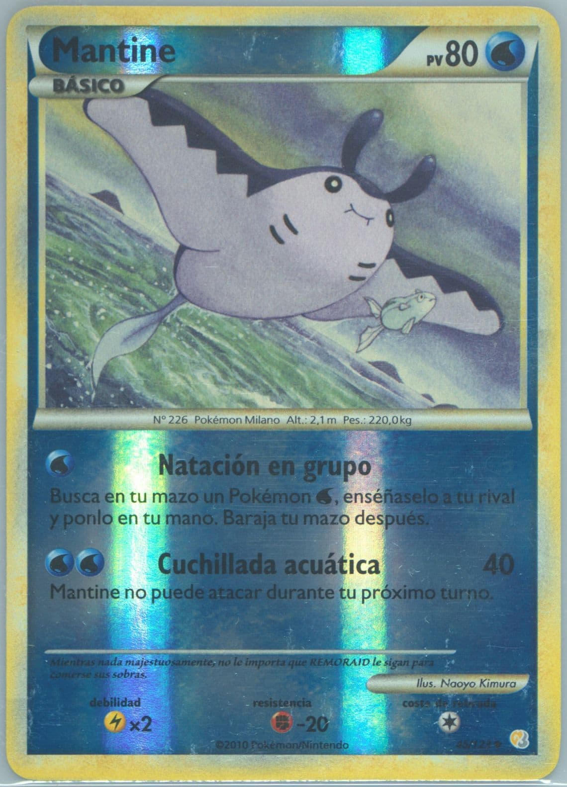 Mantine-Reverse Foil Spanish (45) 2010 Pokemon Heartgold & Soulsilver