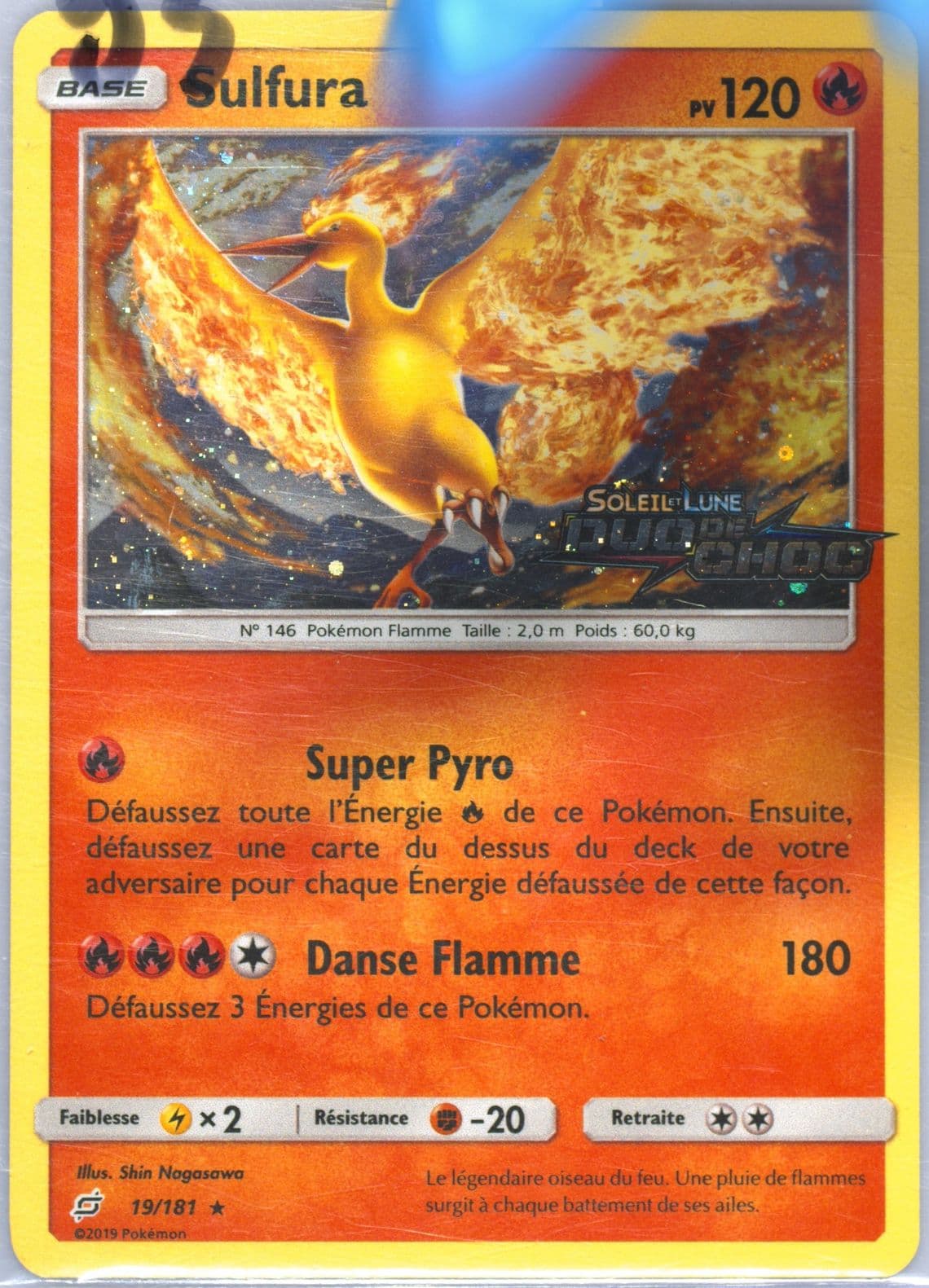 Sulfura-Holo Cosmos Exclusive-French (19) 2019 Pokemon Sun & Moon Team Up