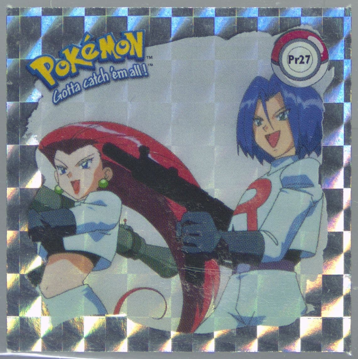 Team Rocket (PR27) 1999 Pokemon Stickers Series 1 Bonus Prism Stickers