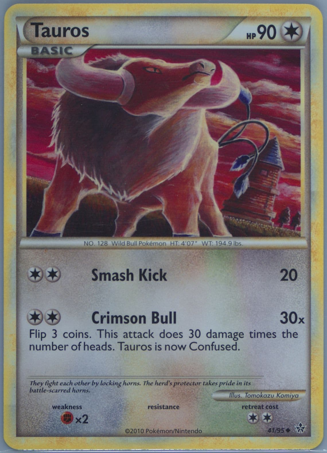 Tauros (41) 2010 Pokemon Heartgold & Soulsilver Unleashed